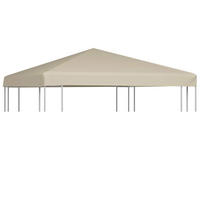 PAVILLONDACH 310 G/M² 3/3 M Beige - Beige, Textil (300/13/300cm) - vidaXL