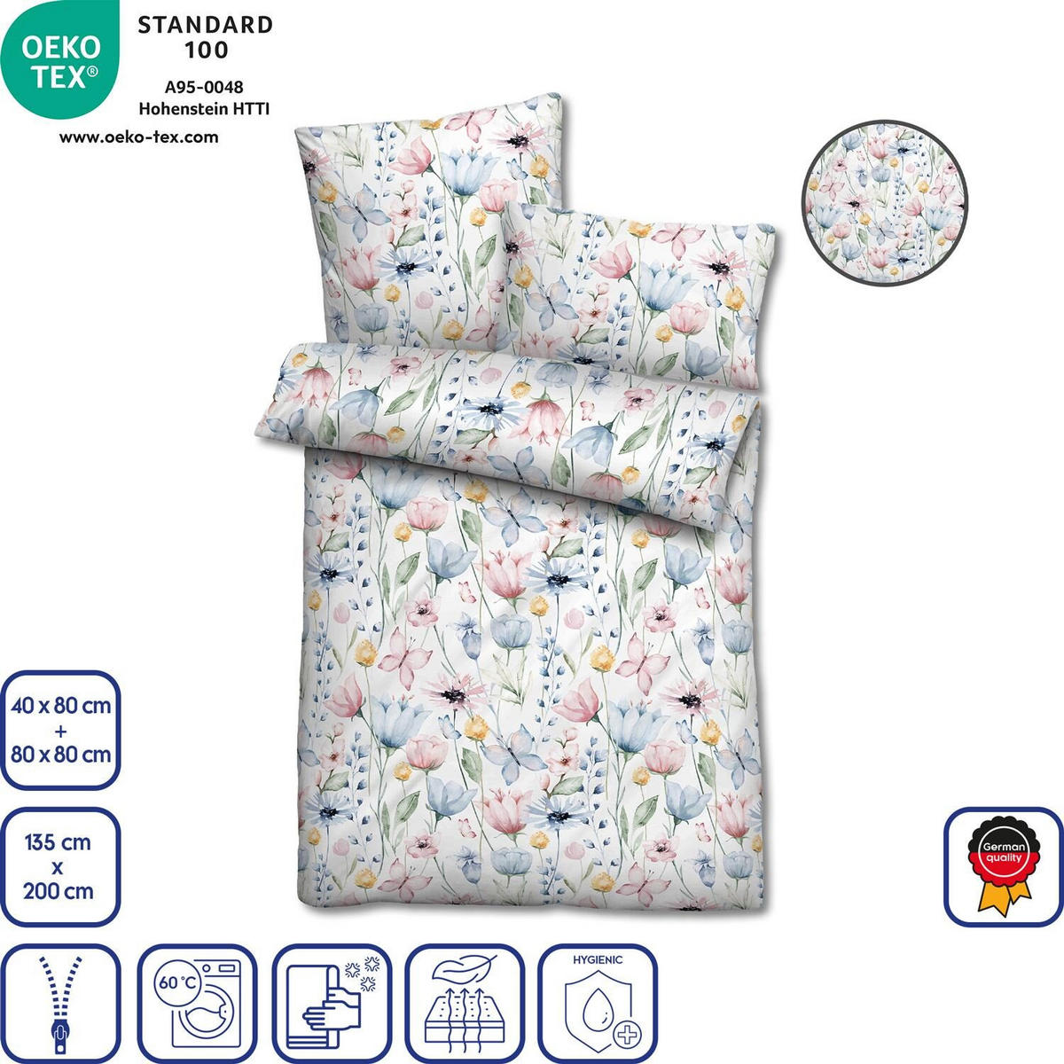 BETTWÄSCHE 135x200 cm - Weiß, Textil (135/200cm)