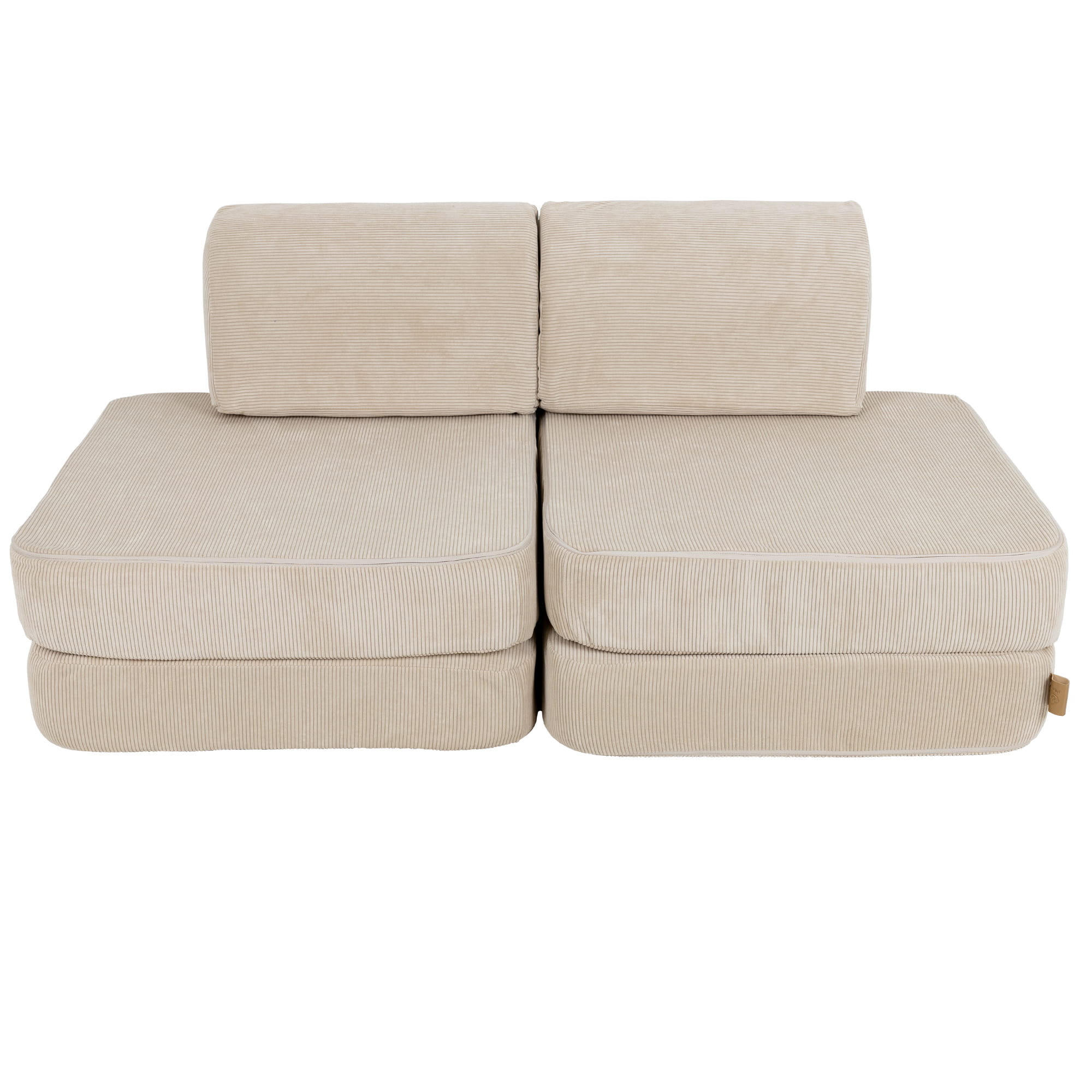 KINDERSOFA, Slimcord, Pocket Basic, Ecru - Ecru, Textil (120/25/60cm) - MeowBaby