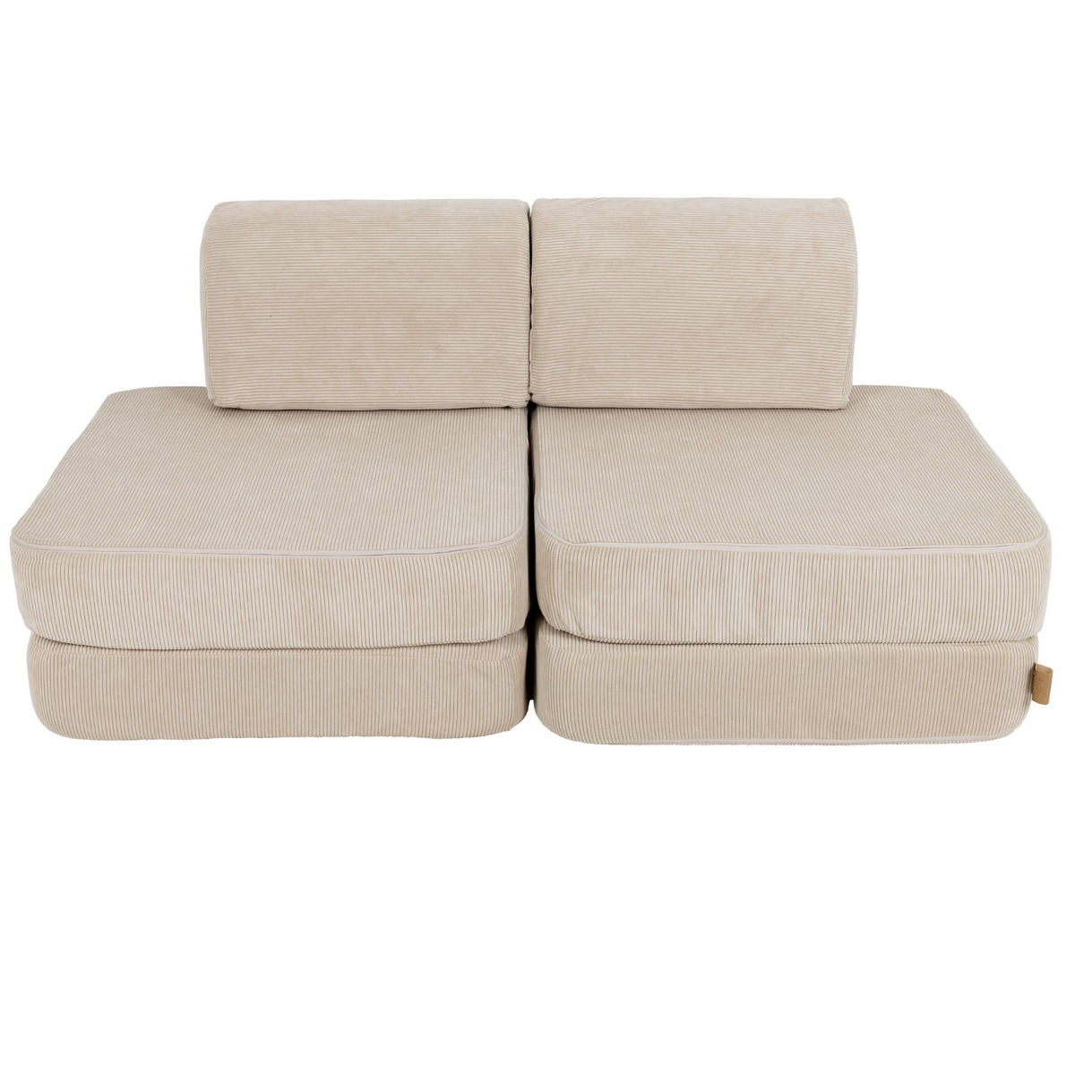 KINDERSOFA, Slimcord, Pocket Basic, Ecru - Ecru, Textil (120/25/60cm) - MeowBaby