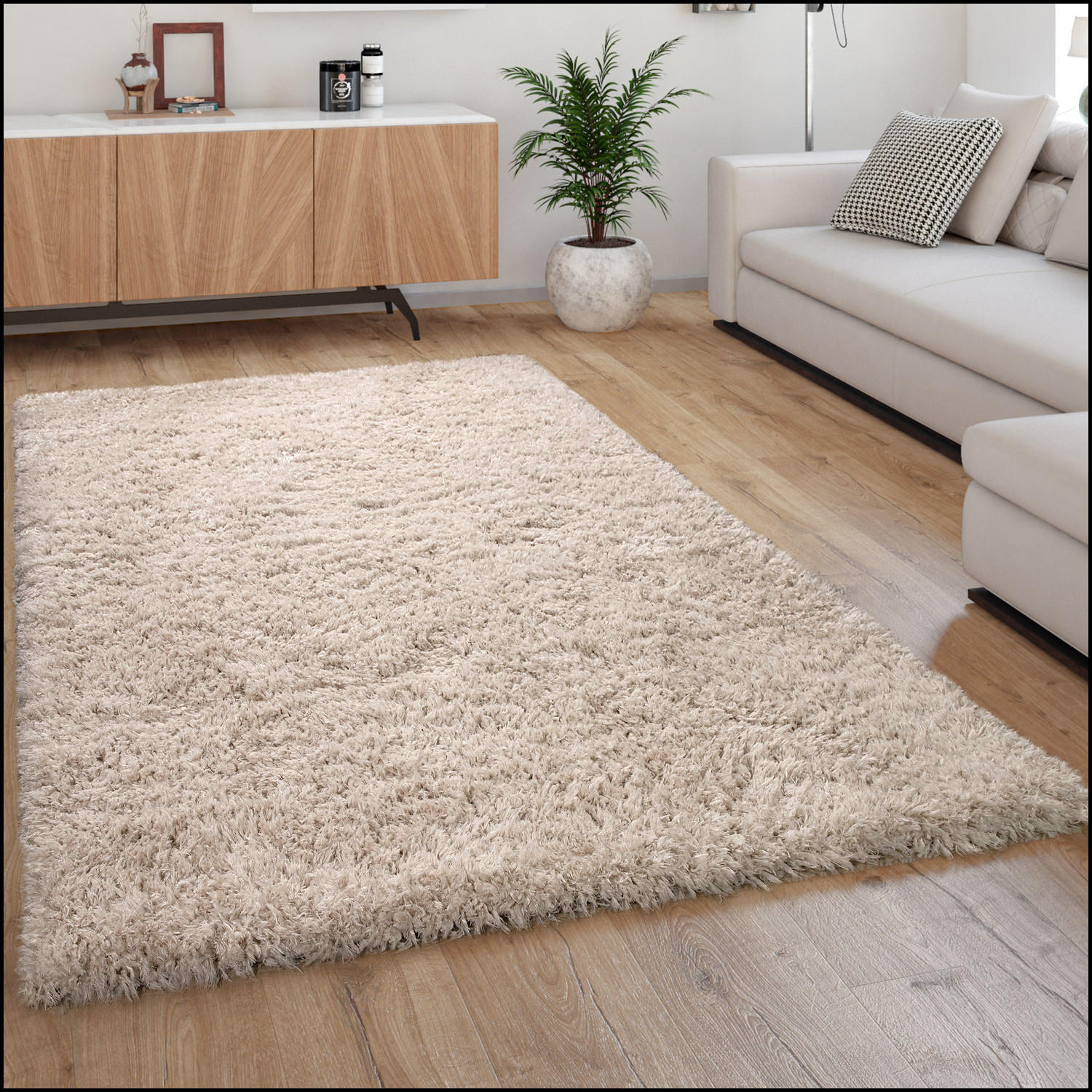 HOCHFLORTEPPICH 120/160 cm Milano 861 - Beige, Textil (120/160cm) - Paco Home