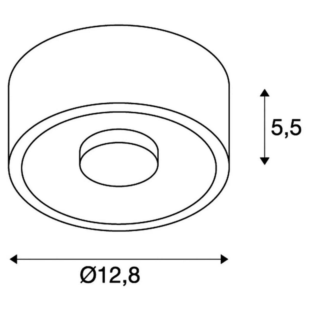 DECKENLEUCHTE Occuldas Weiß - Weiß, Metall (6.4/6.4/5.5cm) - SLV