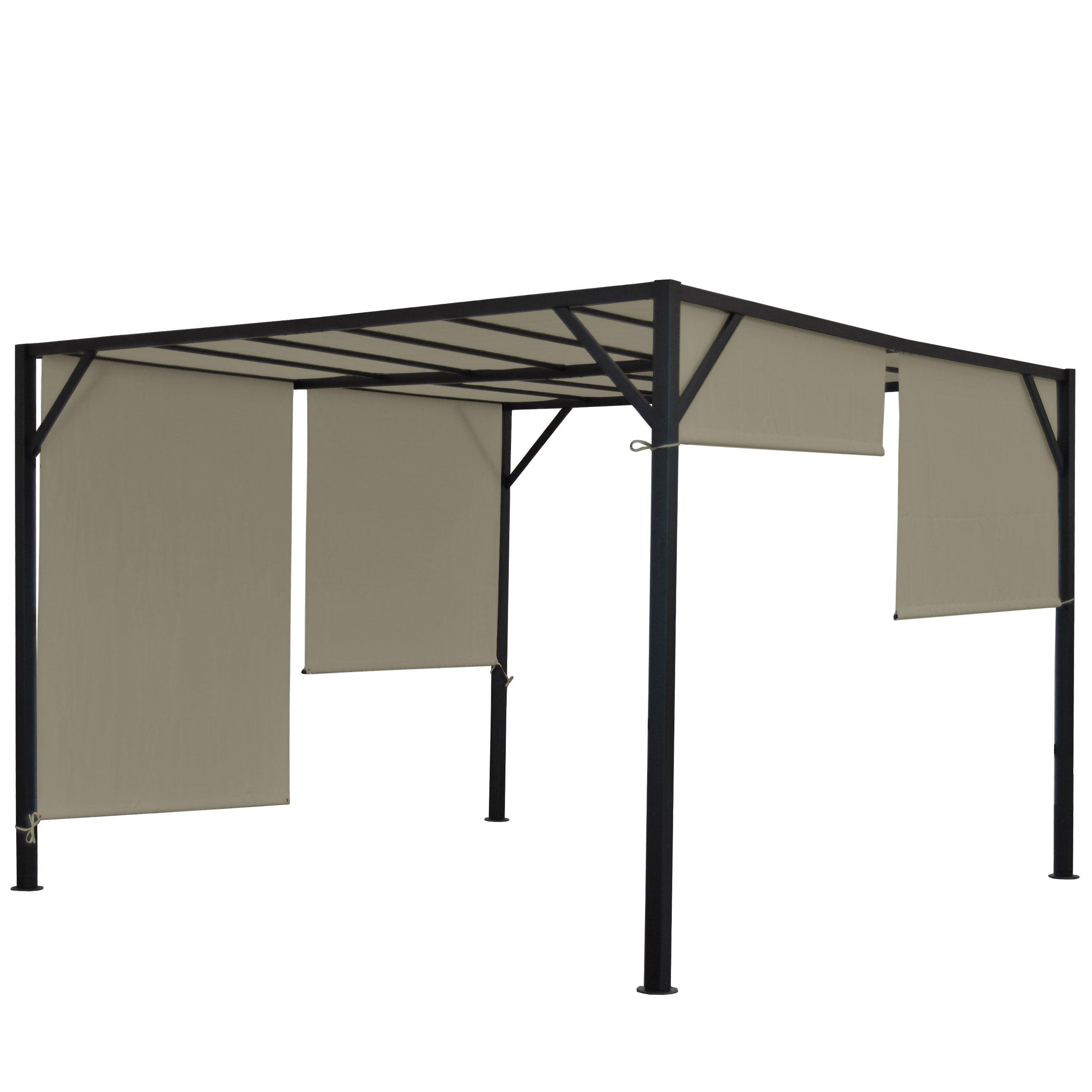 PERGOLA Baia 212x300x400cm Taupe - Taupe, Metall (300/212/400cm) - BERLINLODGE