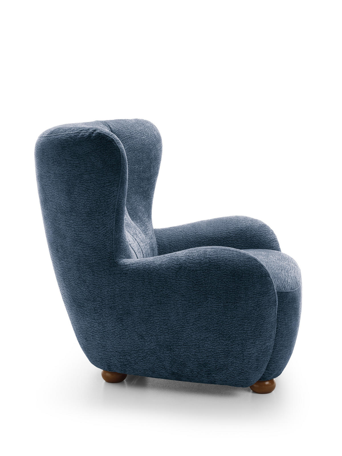 SESSEL MIST, Polstersessel Klassisch Loungesessel, Chenille-Stoff Blau - Blau, Holz/Holzwerkstoff (88/91/100cm) - MASSENO