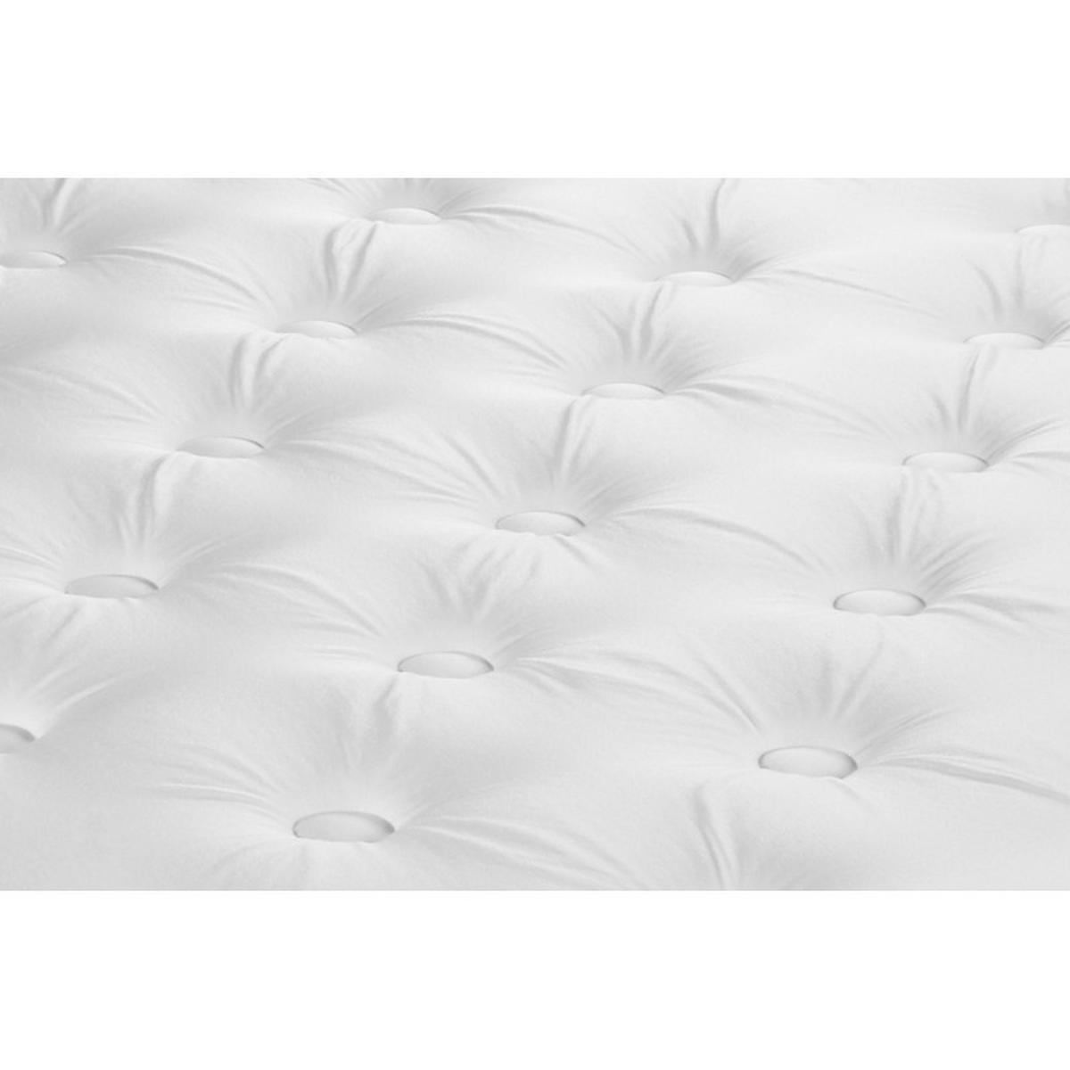 BETT Buckingham Memory-Schaum 150 x 190 cm h1 - Kit Bettgestell Schwarz - Beige/Schwarz, Karton/Holz (150/190cm) - ROYAL PALACE BEDDING
