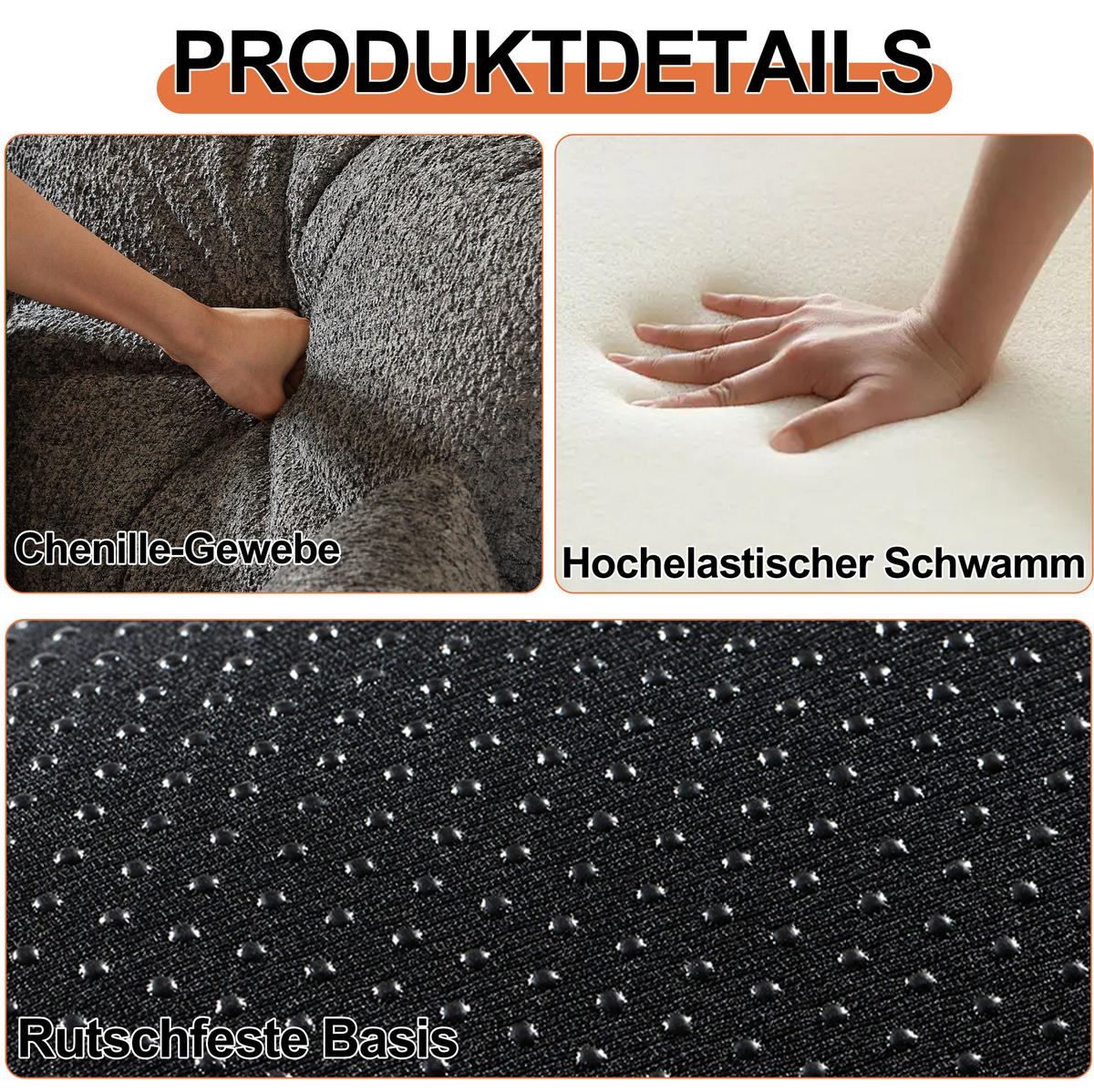 SCHLAFSOFA 2-in-1 Chenille Grey - Grau, Kunststoff (91.4/69.8/274cm) - Meubliv