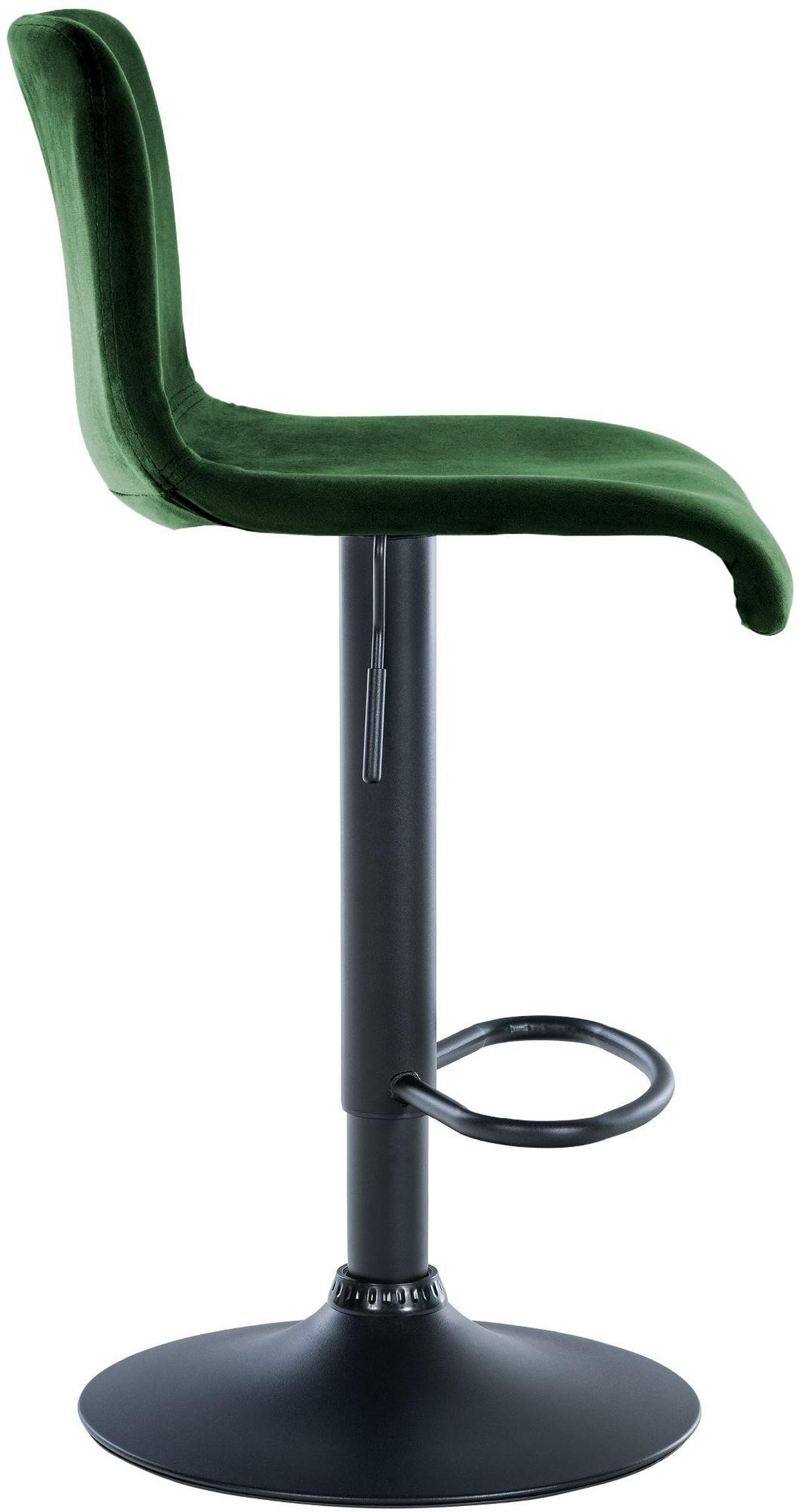 BARHOCKER Samt Grün - Grün, Textil (39/83/36cm) - CLP