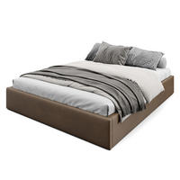 POLSTERBETT 160x200cm Bett mit Stauraum Lattenrost Braun - Braun, Holz/Holzwerkstoff (160/200cm) - Muralo