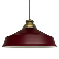 PENDELLEUCHTE Asletl 40/30 cm - Dunkelrot, Metall (40/30cm) - Bamyum