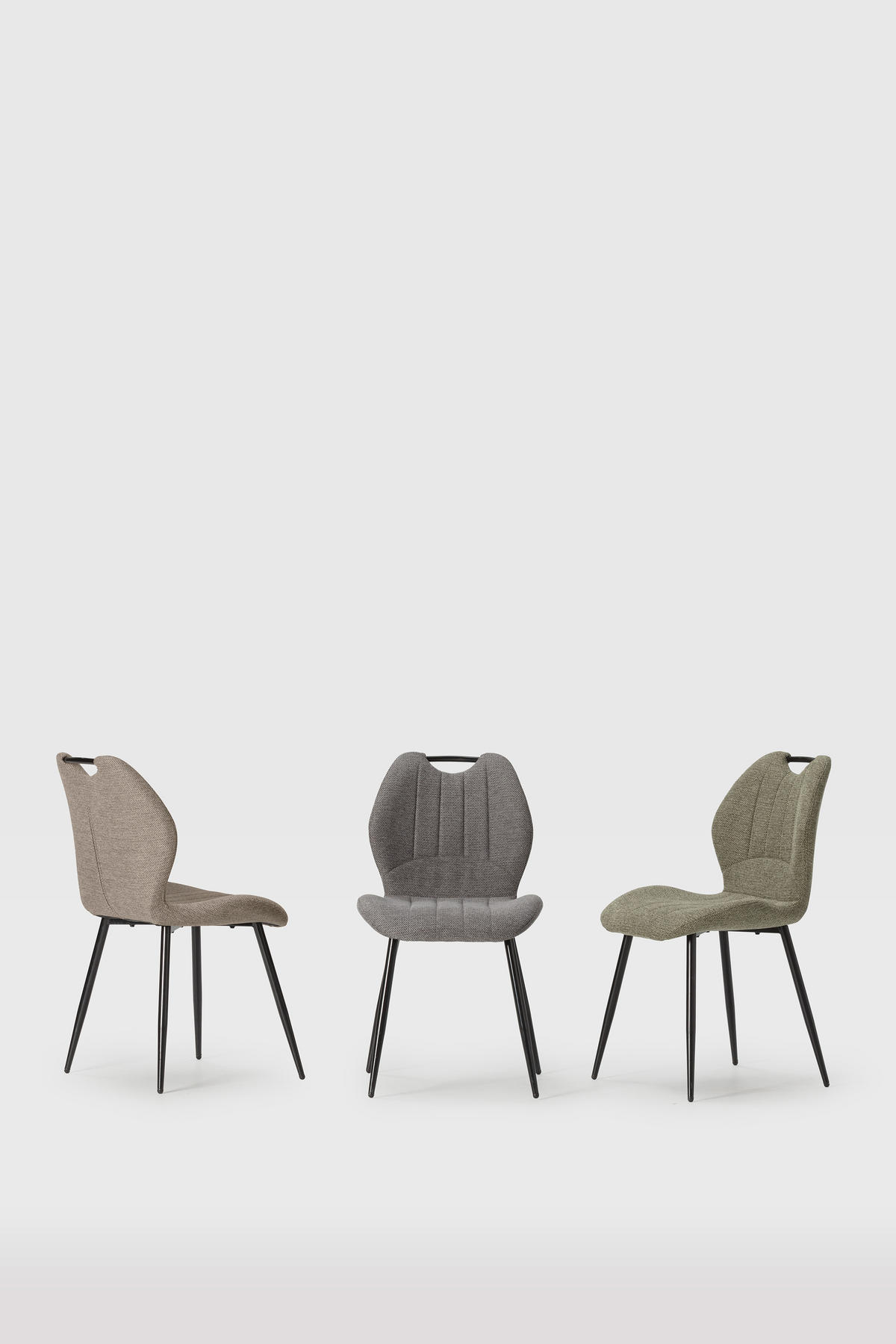 ESSZIMMERSTUHL Muli Braun 48/58/86 cm 4er-Set - Braun, Textil (58/86/48cm) - Calicosy