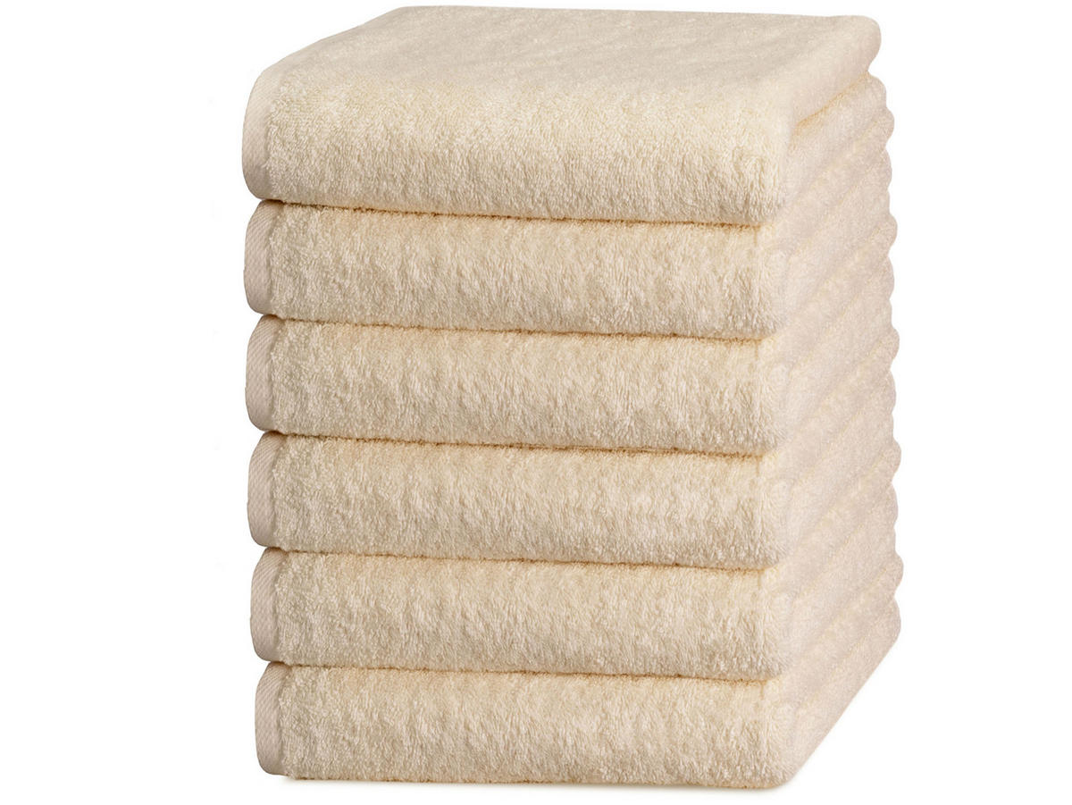 HANDTÜCHER, 6er-Set, 50x100 cm, 100% Baumwolle, Braun - Hellbraun, Textil (50/100cm) - Zollner