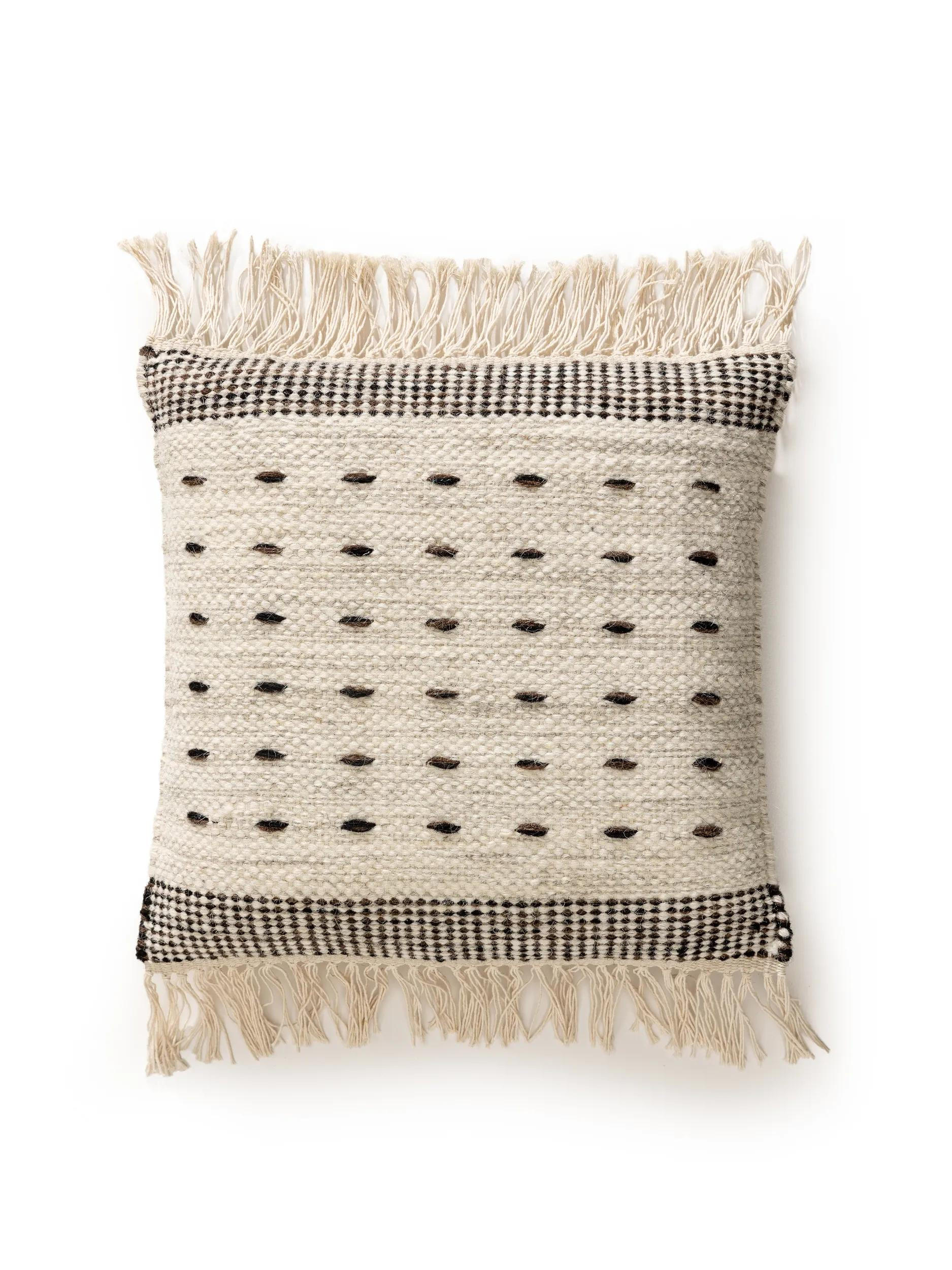 KISSENBEZUG Bahati Schwarz/Weiß 45x45 cm - Schwarz, Textil (45/45cm) - benuta Pop