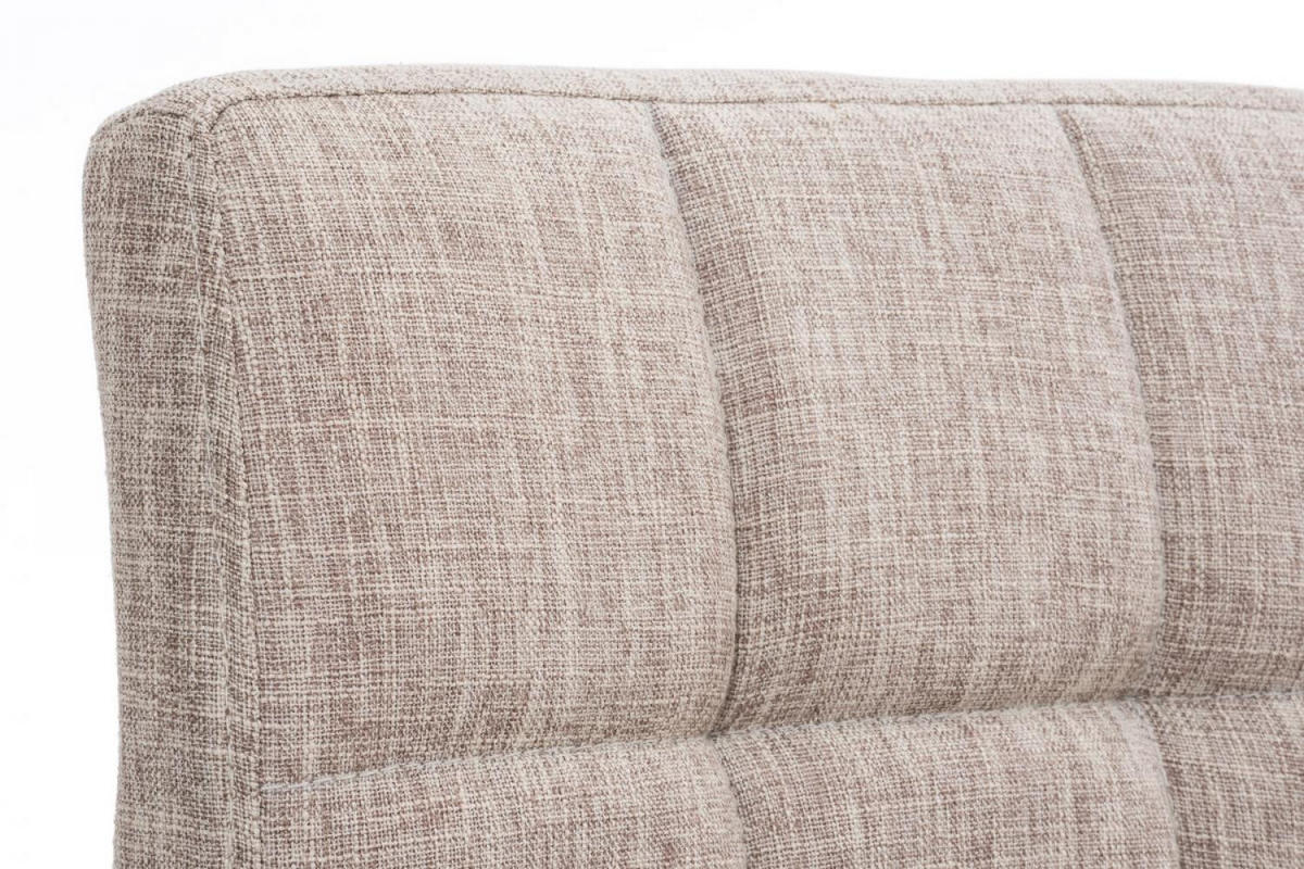 BARHOCKER Stoff creme - Chromfarben/Creme, Textil/Metall (46/94/47cm) - CLP
