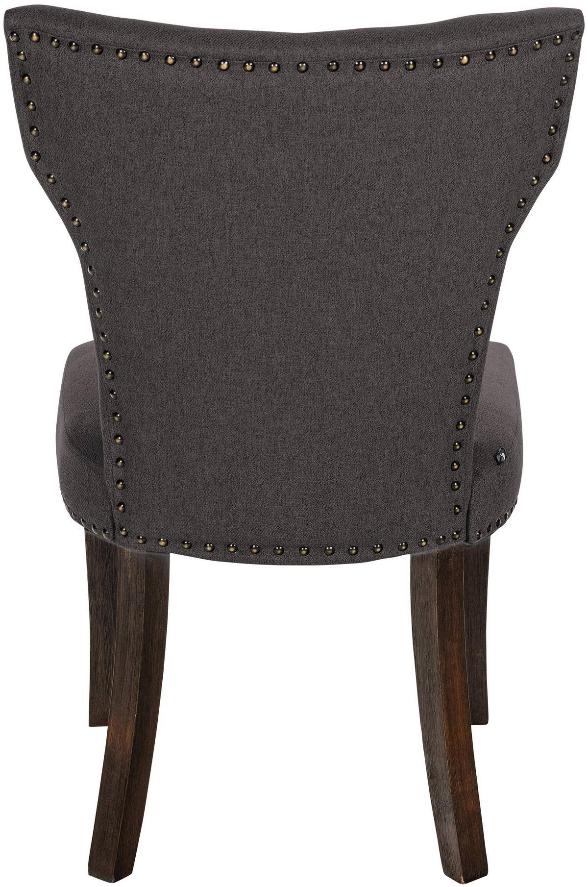 WOHNZIMMERSTUHL 2er Set Stoff dunkelgrau - Dunkelgrau, Holz/Textil (52/90/59cm) - CLP