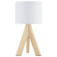 TISCHLEUCHTE Holz Weiß - Weiß, Holz (17/17/33.5cm)