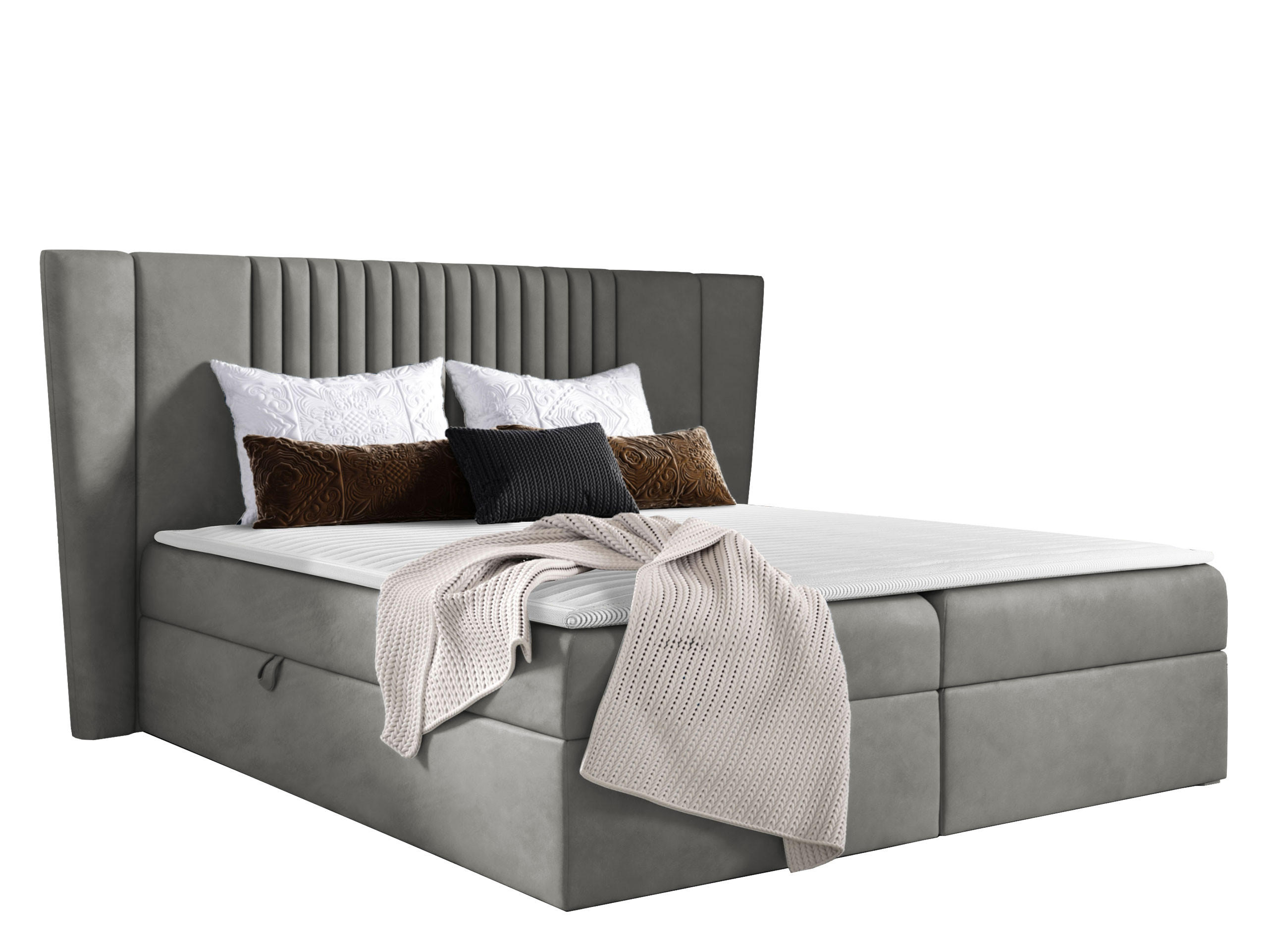 Mirjan24 Boxbett Greige 180x200 cm