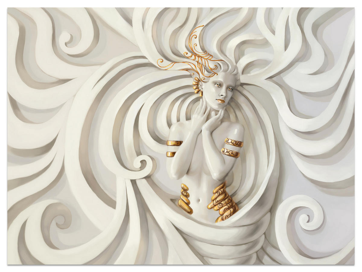 FOTOTAPETE Medusa Abstraktion 3D Effekt 500x350 - Beige, Papier (500/350cm) - Muralo