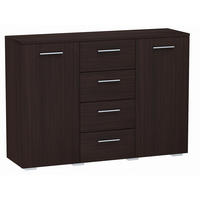 KOMMODE Helena 2D4S Wenge 120/35/84,5 cm - Wengefarben, Holzwerkstoff (120/84.5/35cm) - Matkam Möbel