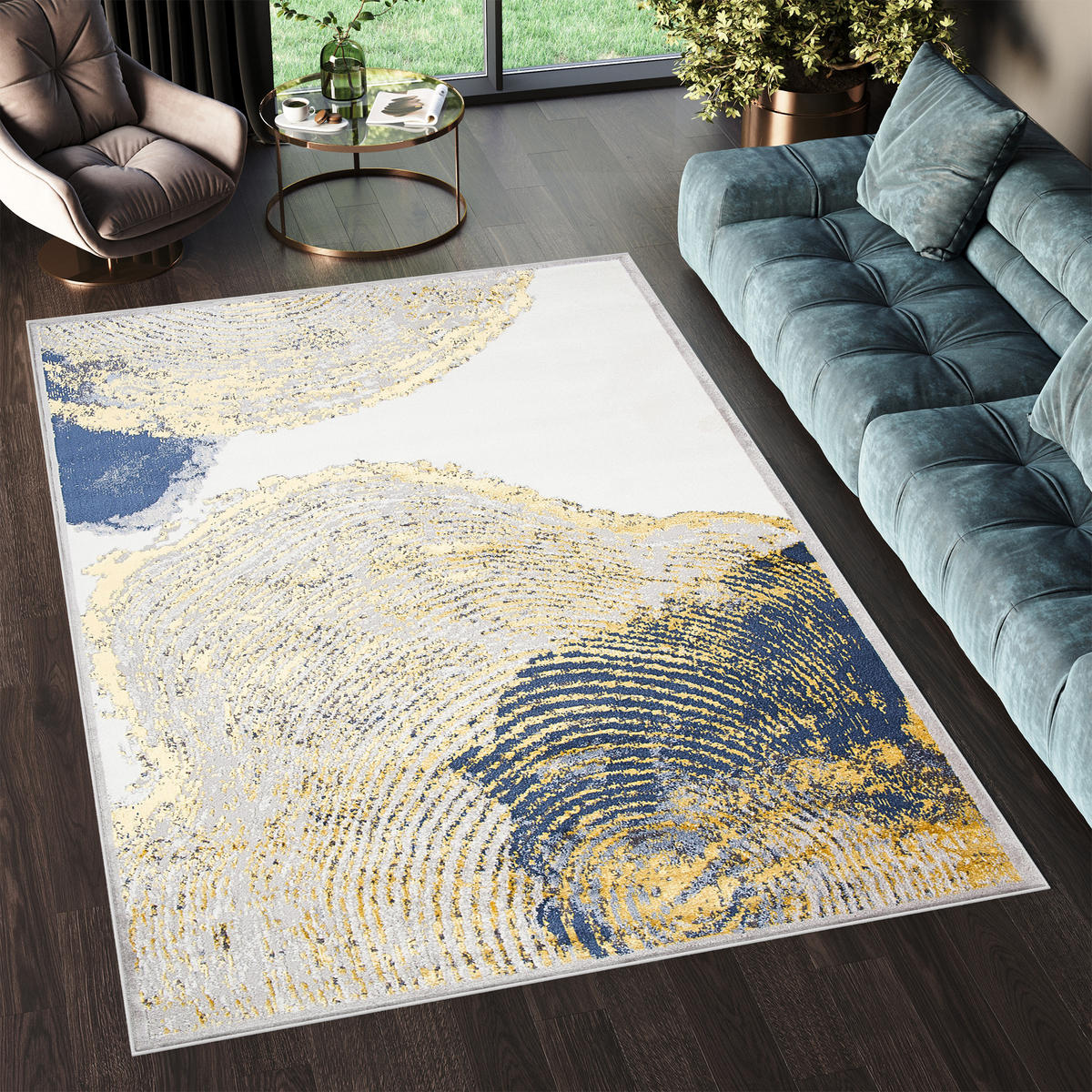 TEPPICH SHINE Creme 80/150 cm - Creme, Textil (80/150cm) - Tapiso