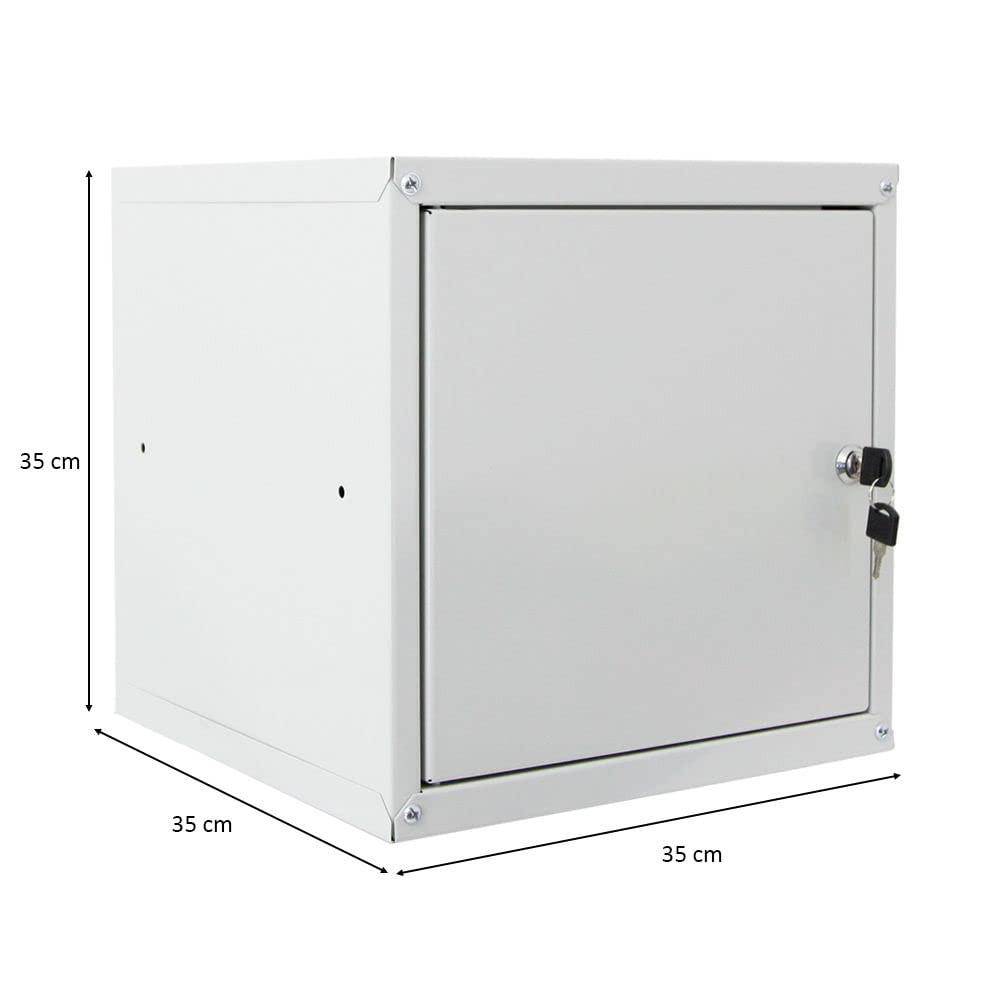 SCHLIESSFACHWÜRFEL Cubic 35x35x35 cm Grau - Grau, Metall (35/35/35cm) - PROREGAL