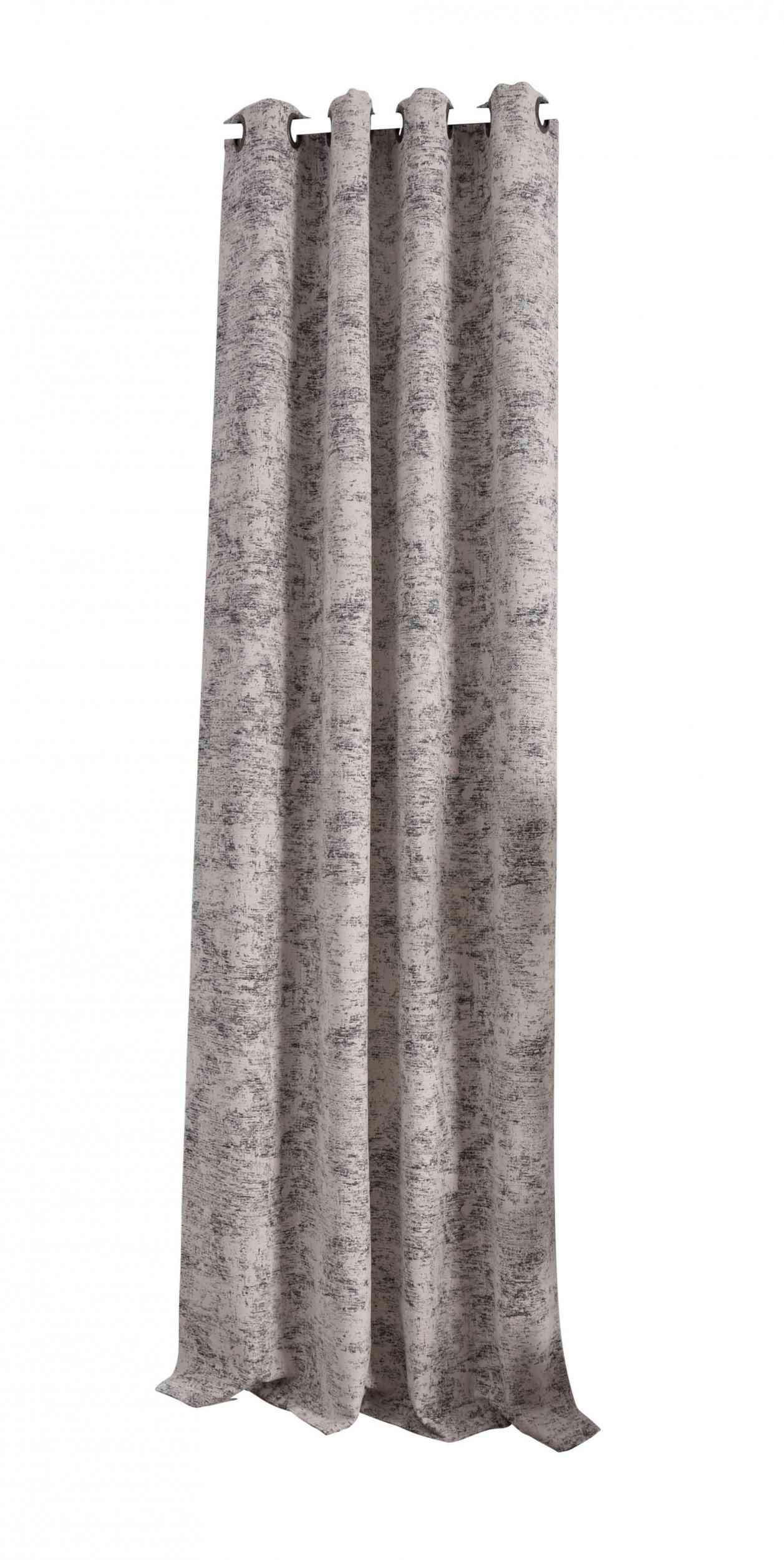 VORHANG VENEDIG HxB 245x140 cm Creme Schwarz - Creme, Textil (140/245cm) - Gardinenbox