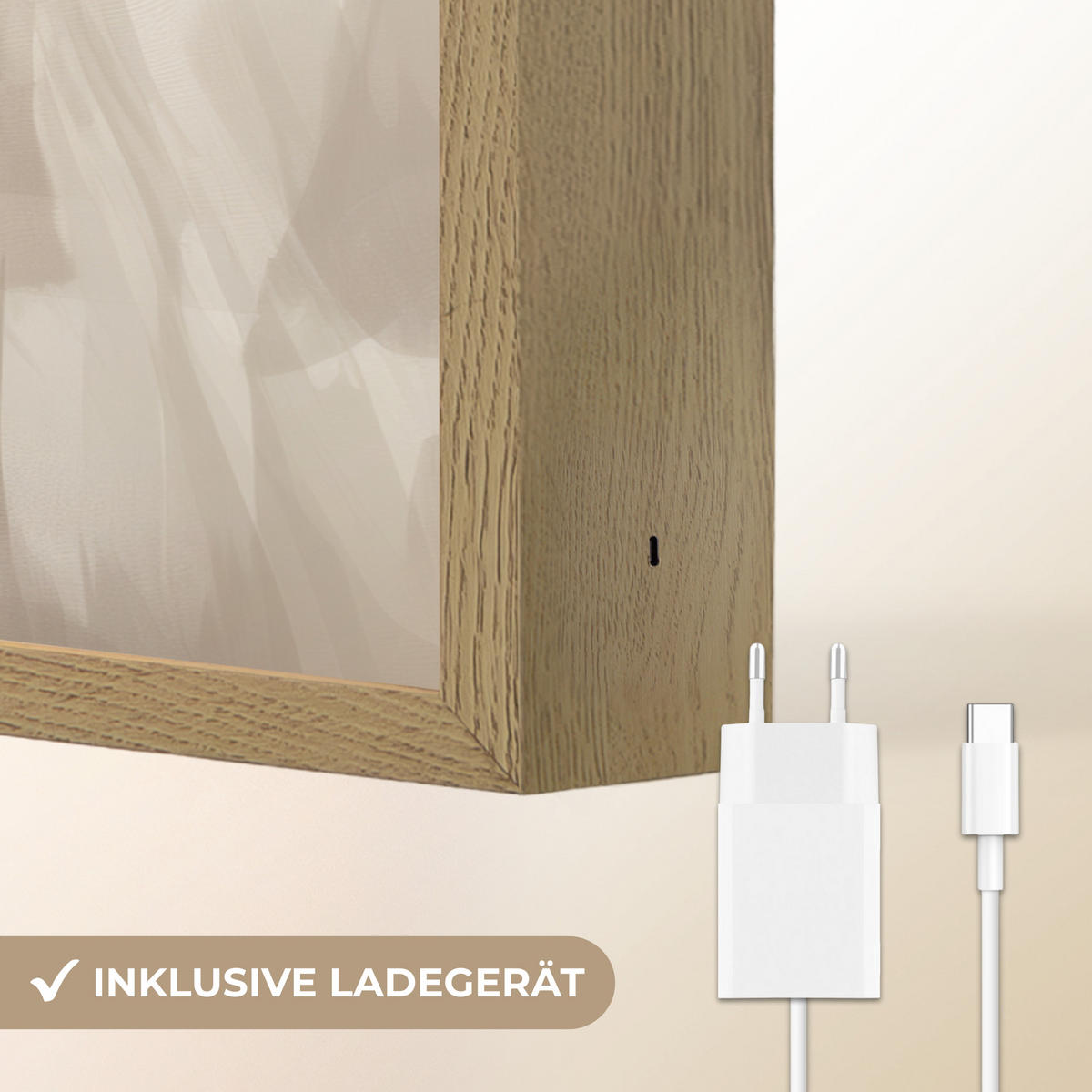 NÁSTĚNNÁ LAMPA S AKUMULÁTOREM Květina - béžová - barva - stín 100x70 cm - béžová, kompozitní dřevo (100/70/8cm) - OnlyWow