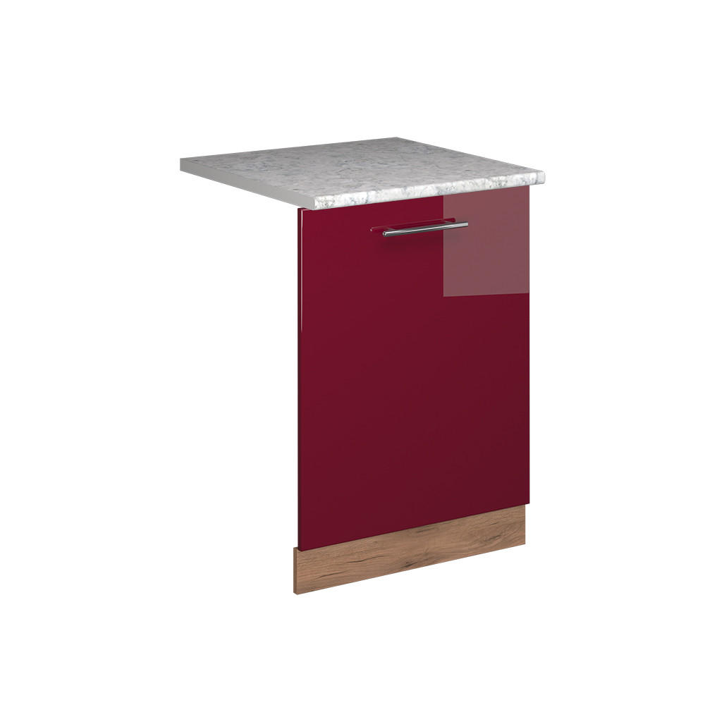 DISKMASKINENS FRONTPANEL Fame-Line Bordeaux högblank 60 cm , AP Marble Bordeaux, Honungsek 81.8/60/60 cm