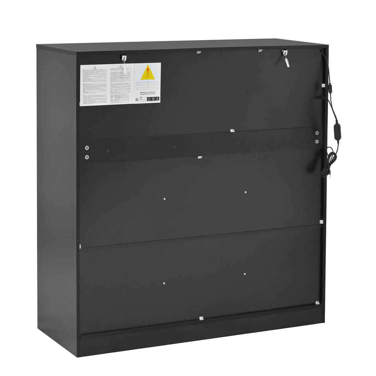 SIDEBOARD Schwarz und Weiß 100/40/105 cm - Schwarz, Glas (100/105/40cm) - PANGIVO