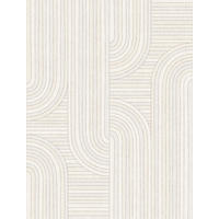 FOTOTAPETE grafische Linien 212 x 280 cm - Beige, Papier (212/280cm) - Sanders & Sanders