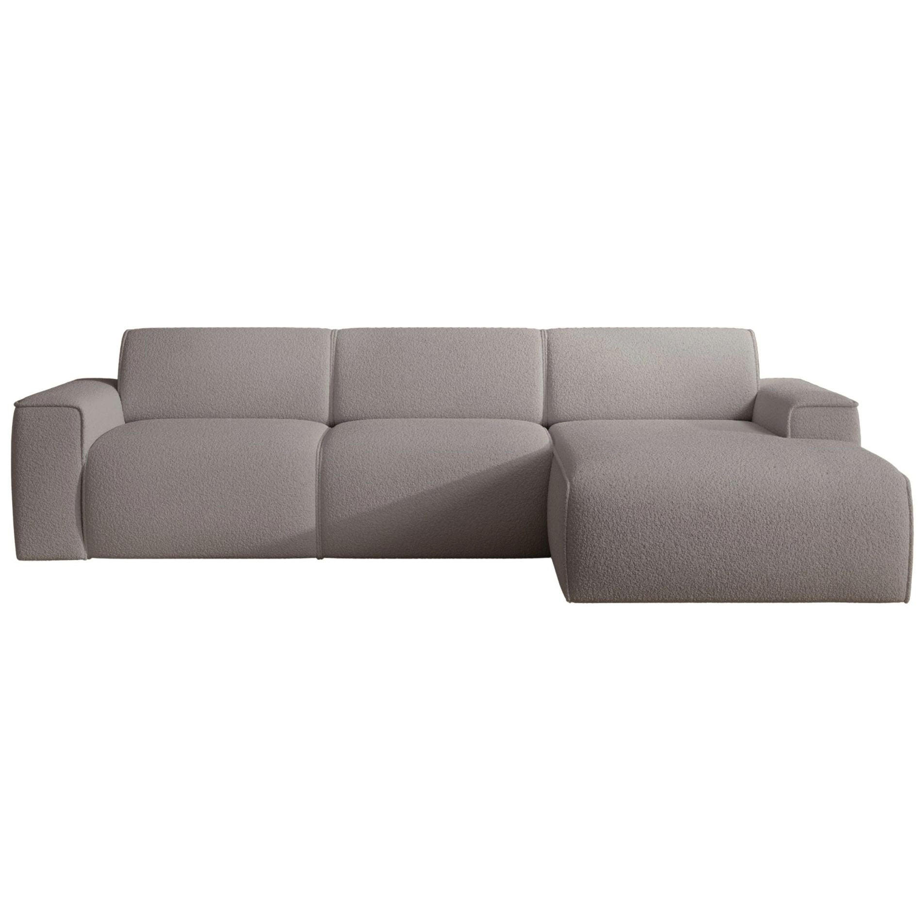 ECKSOFA Bouvi Graubraun rechts - Graubraun/Schwarz, Kunststoff/Textil (165/310cm) - Selsey