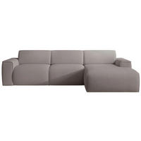 ECKSOFA Bouvi Graubraun rechts - Graubraun/Schwarz, Kunststoff/Textil (165/310cm) - Selsey