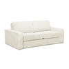 3-SITZER SOFA mit Schlaffunktion Cord Stoff Beige - Beige/Creme, Kunststoff/Textil (195/80/100cm) - LaMiaSofa