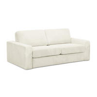 3-SITZER SOFA mit Schlaffunktion Cord Stoff Beige - Beige/Creme, Kunststoff/Textil (195/80/100cm) - LaMiaSofa