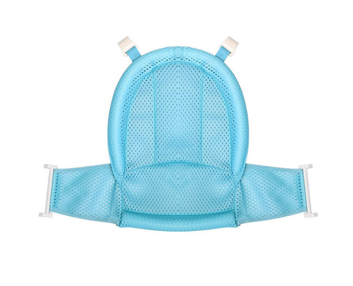 BABYBADENETZ Froggy blau Badewanneneinsatz, Kunststoff-Clips, weiches Netz, schnell trocknend - Blau, Textil (47/62cm) - Lorelli