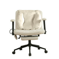 DREHSTUHL DE-40923 mit Fußstütze und Lendenluftkissen Beige - Beige, Metall (80/86/55cm) - ComfortXL