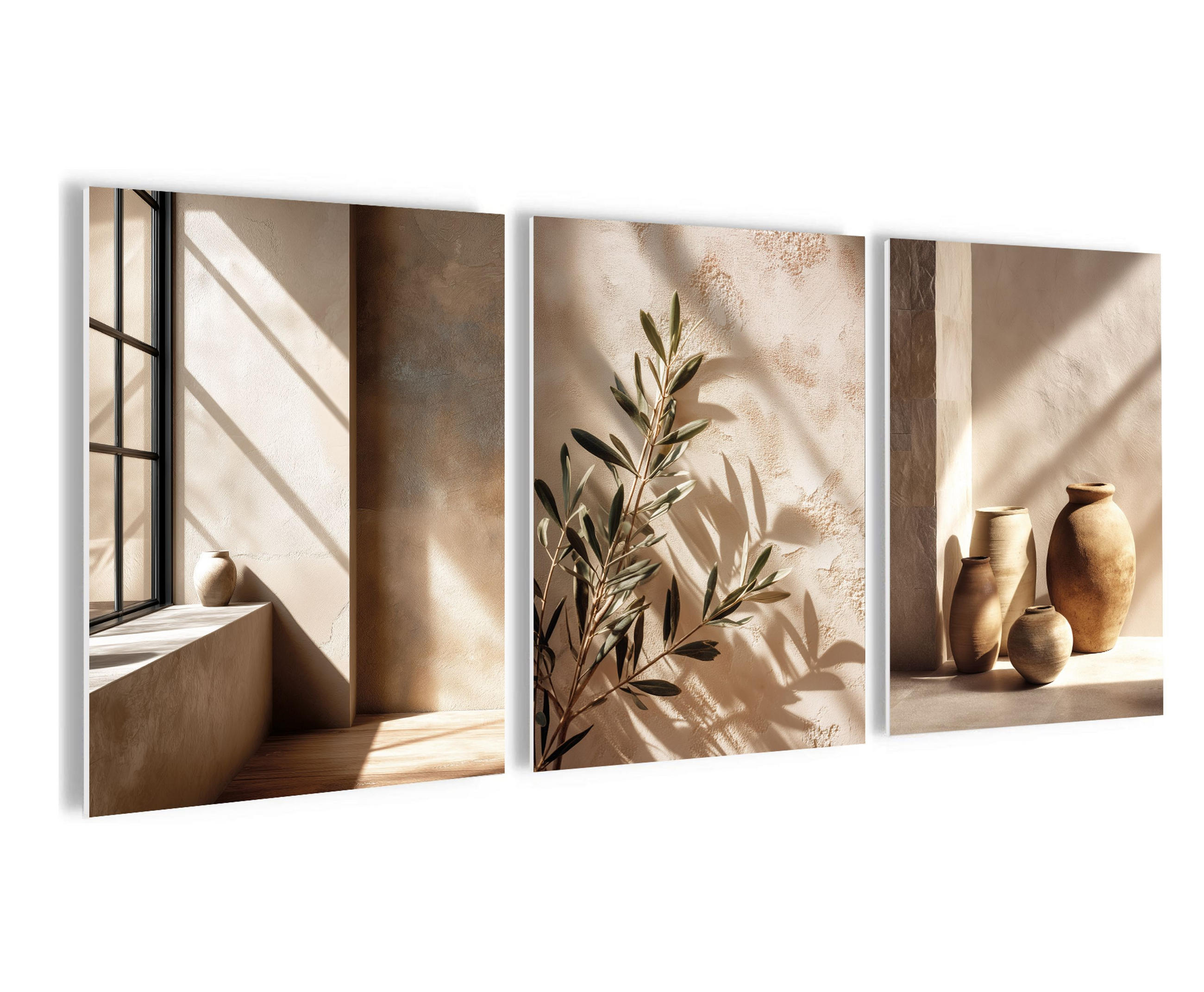 BILDERSET 3er-Set 30x40 cm Stillleben beige braun - Beige, Kunststoff (30/40cm) - artissimo