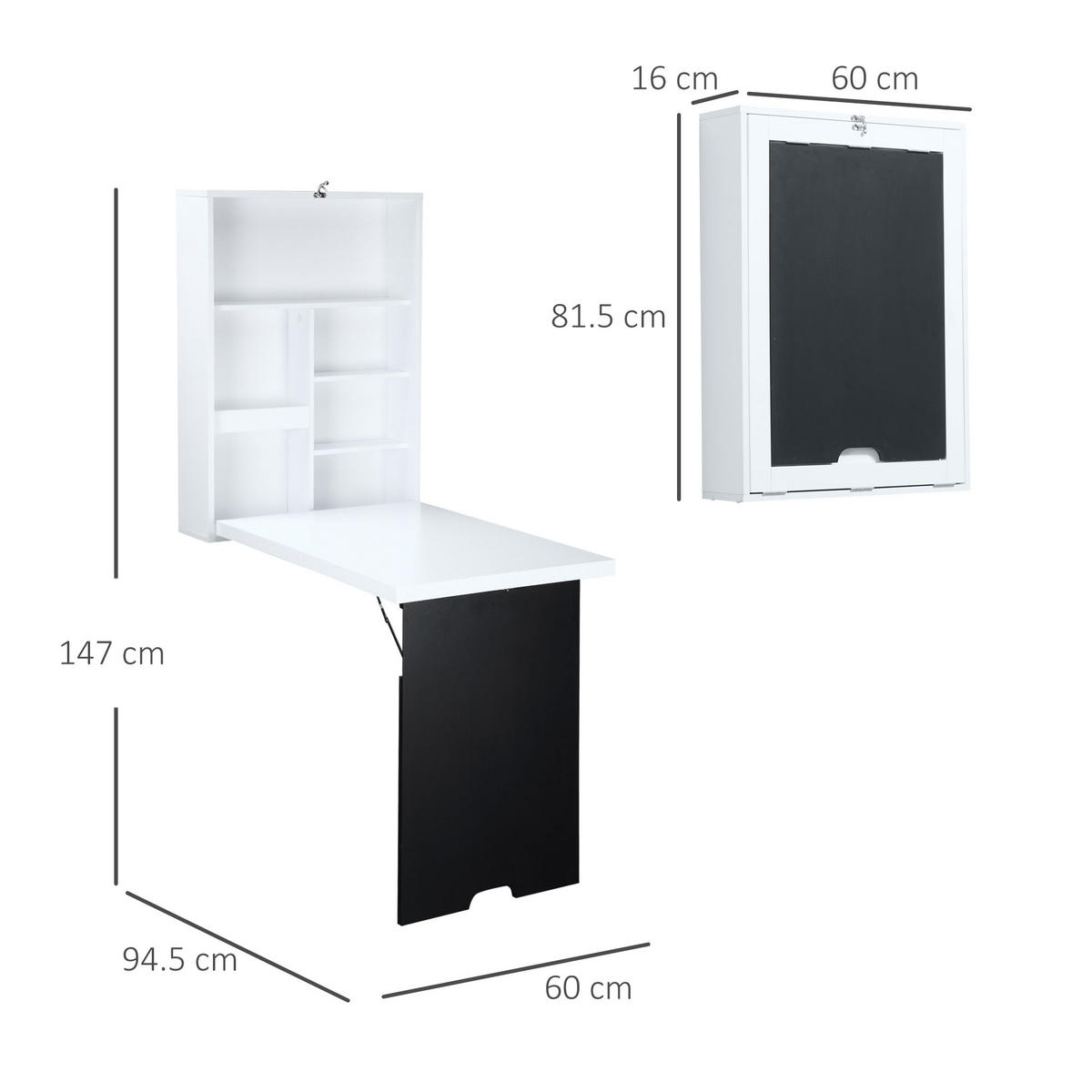 BÜROTISCH Schwarzweiß 1 Stück - Multicolor, Holzwerkstoff (137/55/60cm) - GiPP