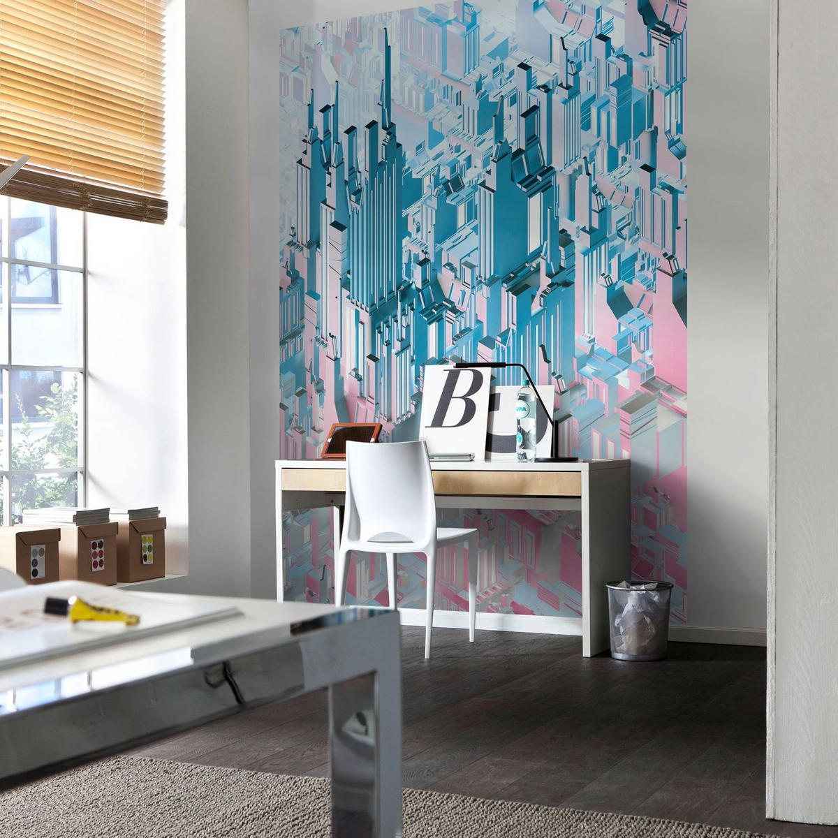 FOTOTAPETE Duplex 184 x 254 cm - Blau, Papier (184/254cm) - Sanders & Sanders