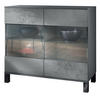 KOMMODE Bari Beton Dunkel Optik - Dunkelgrau, Holzwerkstoff (92.5/84.5/35cm) - Vladon