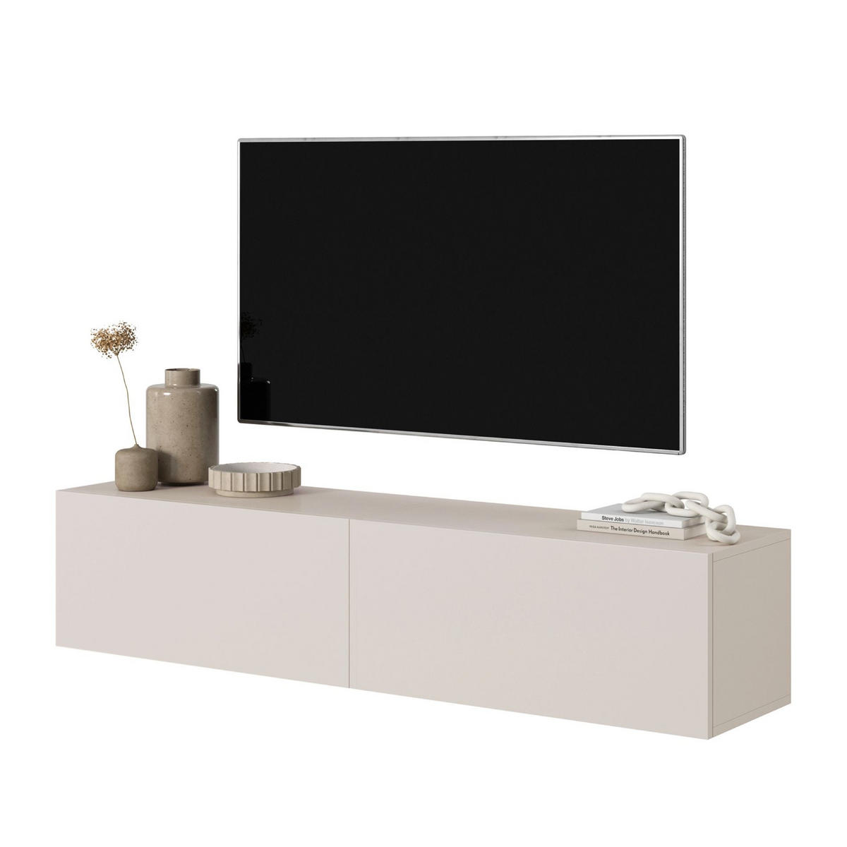 TV-HÄNGEBOARD Bisira Graubeige 140 cm - Greige, Holzwerkstoff (140/30/31.6cm) - Selsey