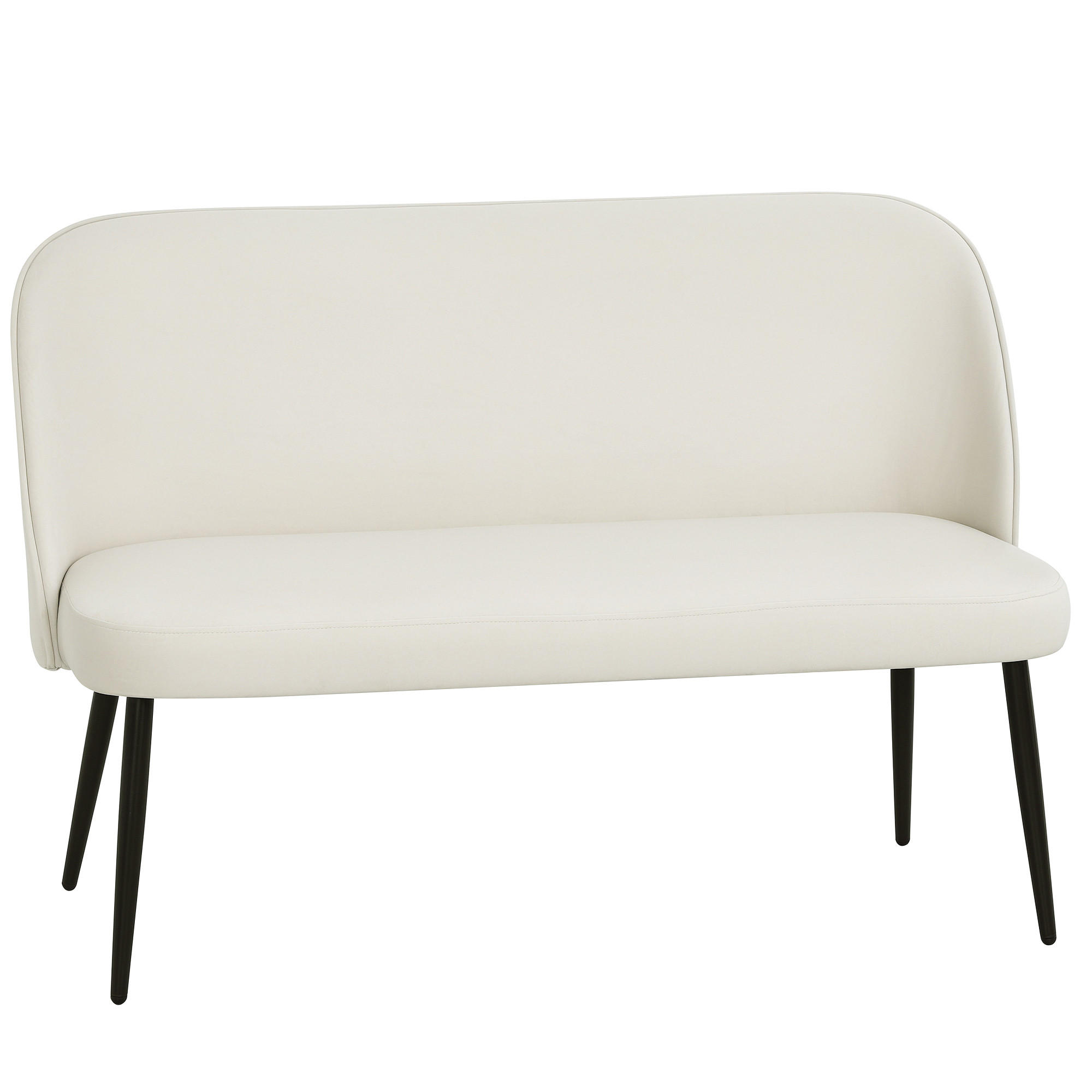 2-SITZER-SOFA DE-06556 moderne Polstercouch, Metall- und Holzrahmen, samtartig Beige - Beige, Textil/Metall (127/84.5/63cm) - ComfortXL