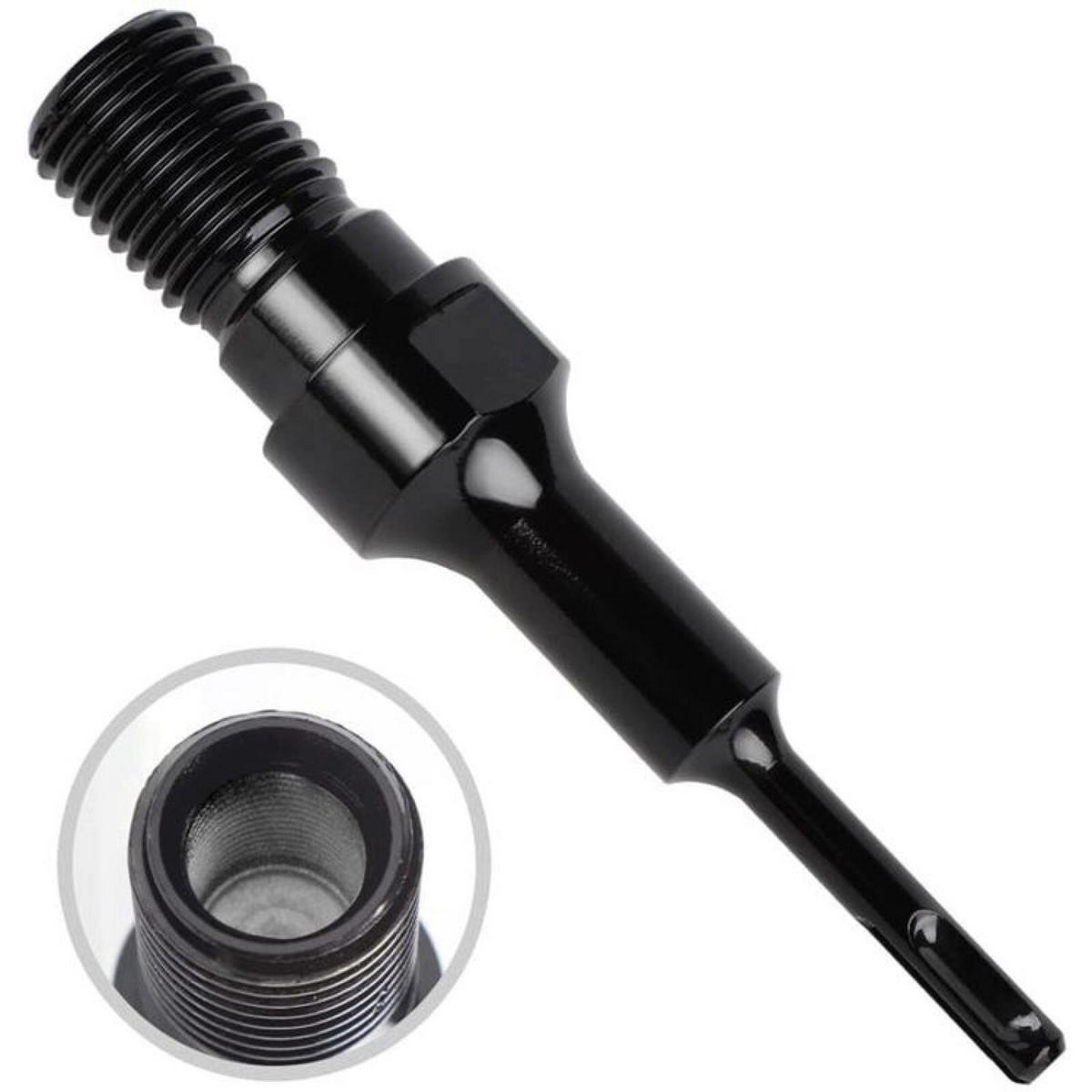 BOHRER - SDS PLUS Adapter für Diamantbohrer - Schwarz, Metall (19/1.8/1cm) - DCA