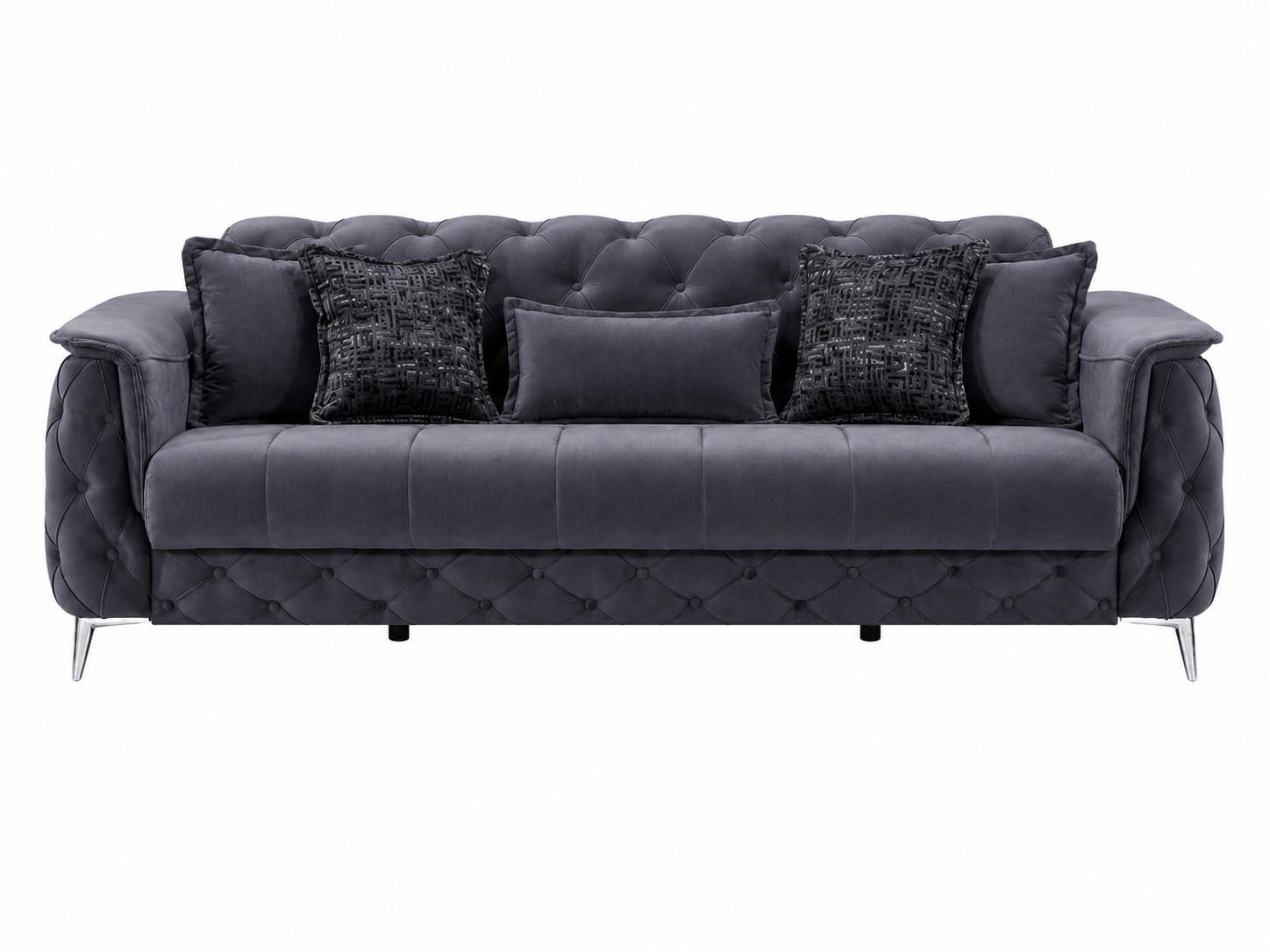 3-SITZER SOFA Sucre Anthrazit - Anthrazit, Holzwerkstoff/Kunststoff (233/83/95cm)