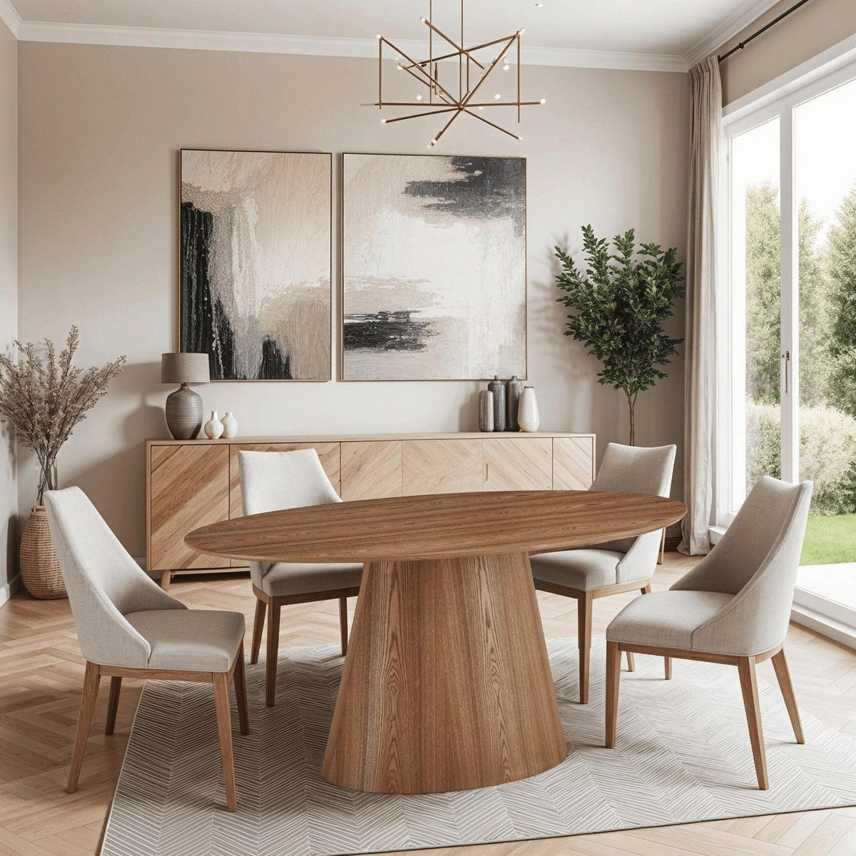 ESSTISCH 90/160/76 Eichefarben Oval - Eichefarben, Holz (90/160/76cm) - Furnhouse