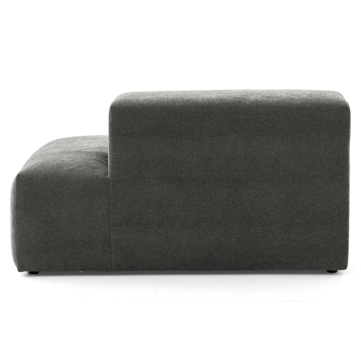 3-SITZER modulares Sofa HEAVEN SET 1 Rechts, Breite 255 cm Webstoff Dunkelgrau - Dunkelgrau/Schwarz, Holz/Kunststoff (102/71/255cm) - Muffo