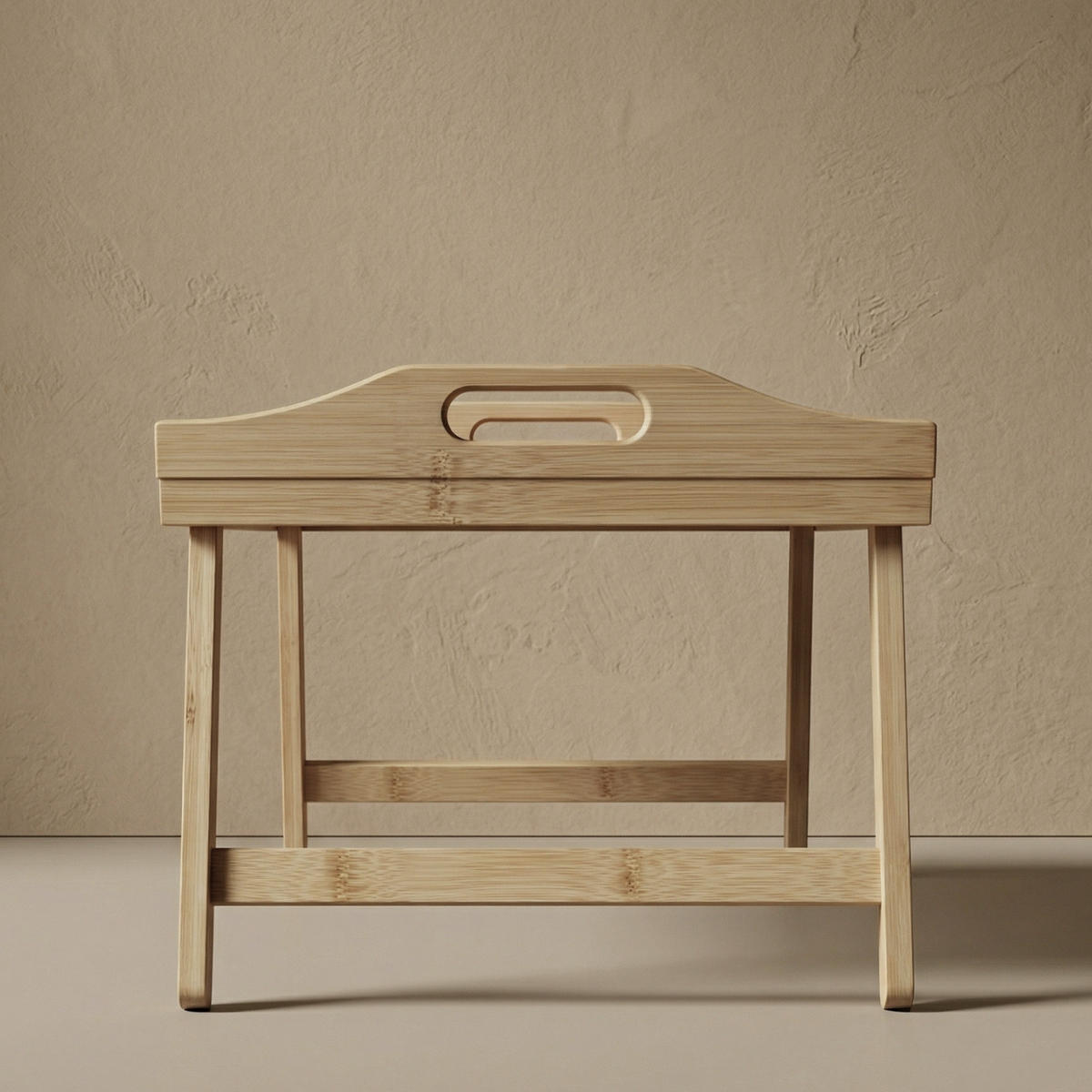 FRÜHSTÜCKSTABLETT Lento Bambus 54/30/24 cm - Beige, Naturmaterialien (30/24/54.5cm) - AROMELIO