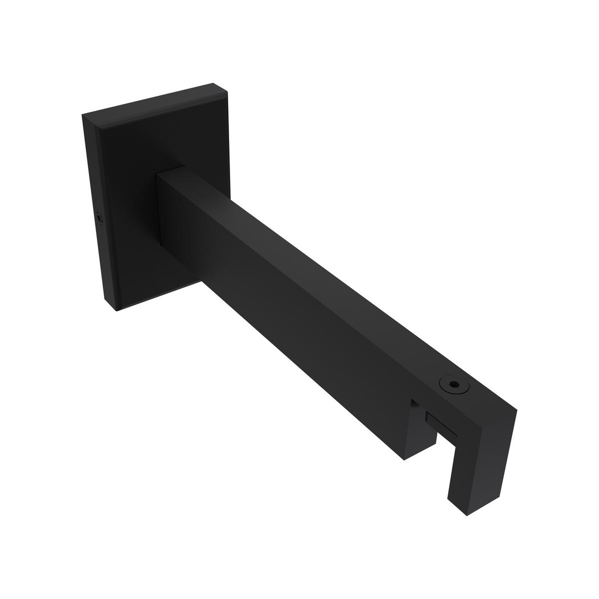 TRÄGER FÜR INNENLAUFSTANGEN 14x35 mm, Smartline 1-läufig lang, Schwarz - Schwarz, Metall (14.5/6.5/4.5cm) - INTERDECO