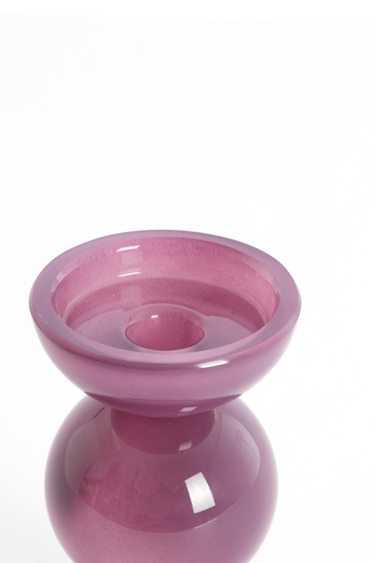 KERZENHALTER Itinga Lila 9.5/9.5/15.5 cm - Lila, Glas (9.5/15.5/9.5cm) - Light & Living