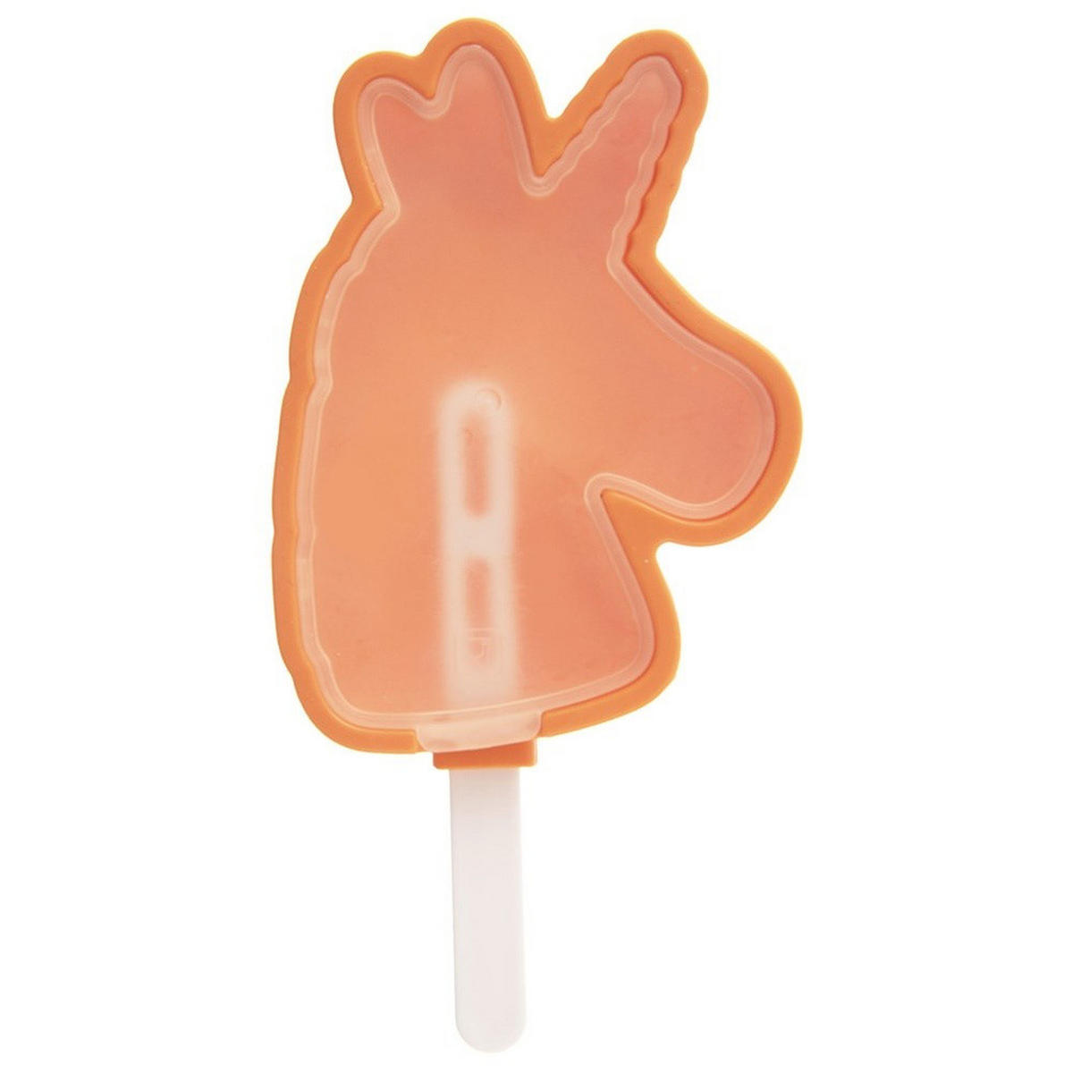SILIKON-EISFORM Einhorn orange - Orange, Kunststoff (15/2.5/9cm) - Orion 