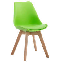 STUHL Lederlook Grün - Eukalyptusholzfarben/Grün, Holz/Textil (48/84/41.5cm) - CLP